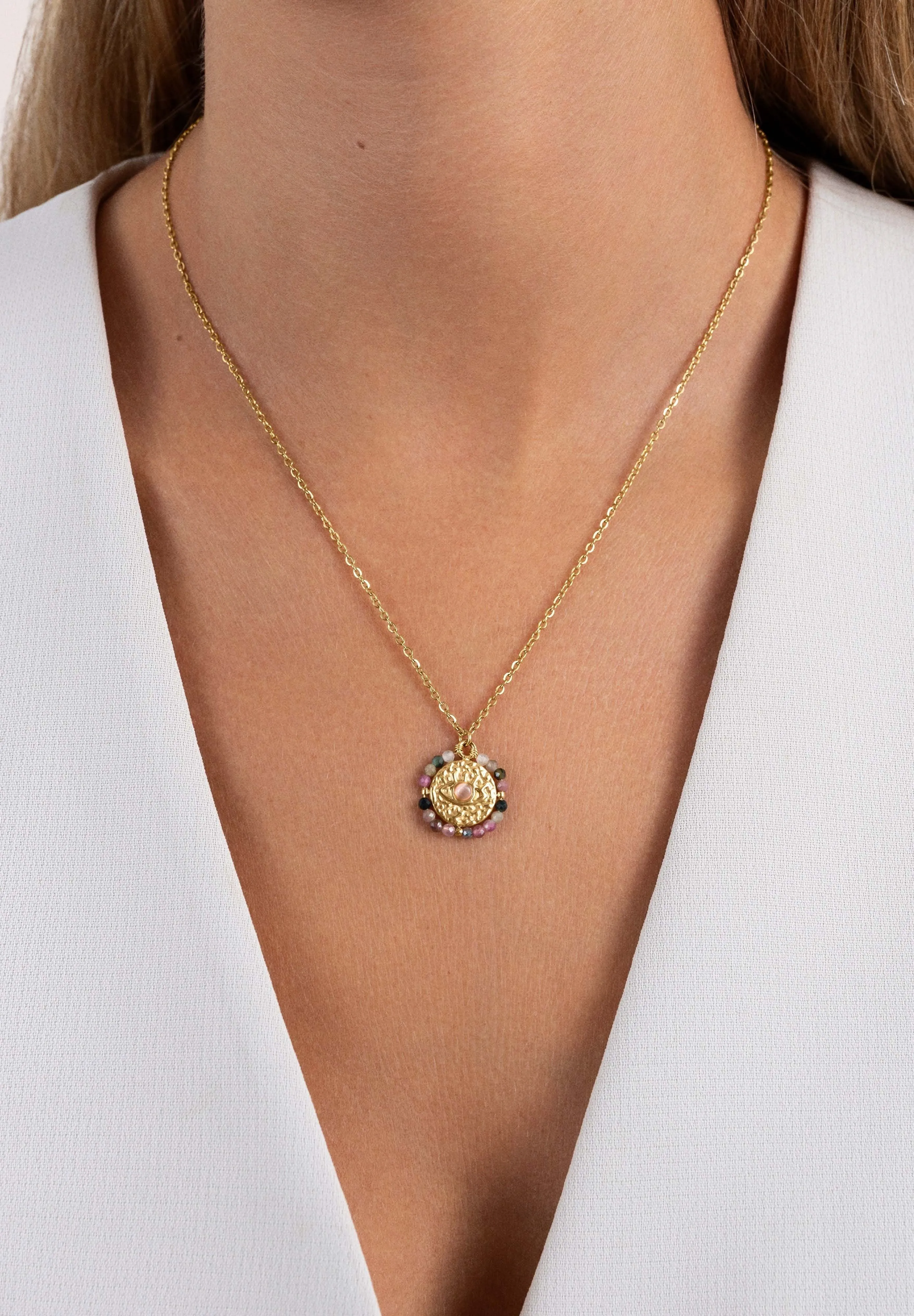Medallion Stones Eye - Collana