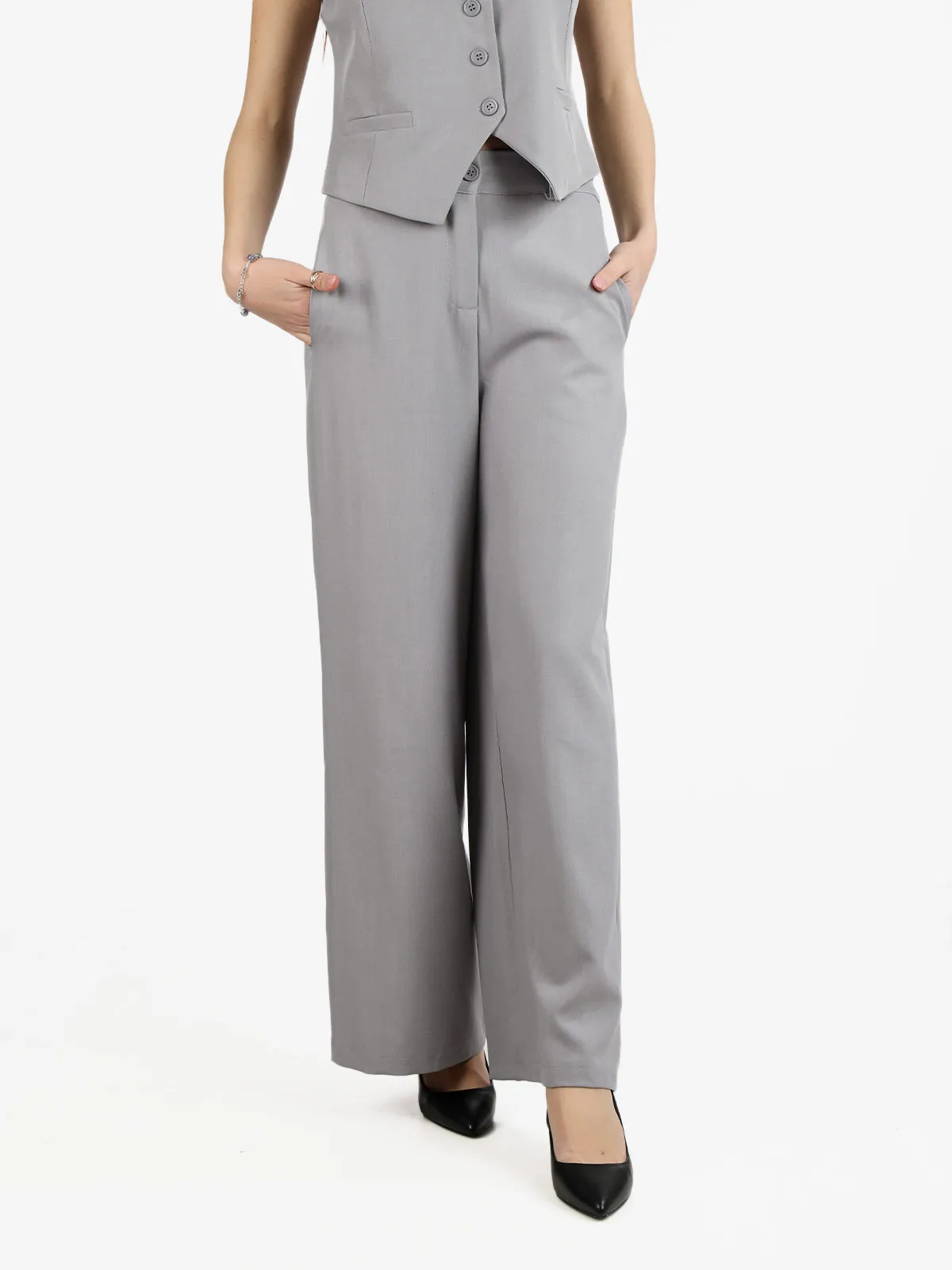 Melitea Pantalon palazzo élégant pour femme