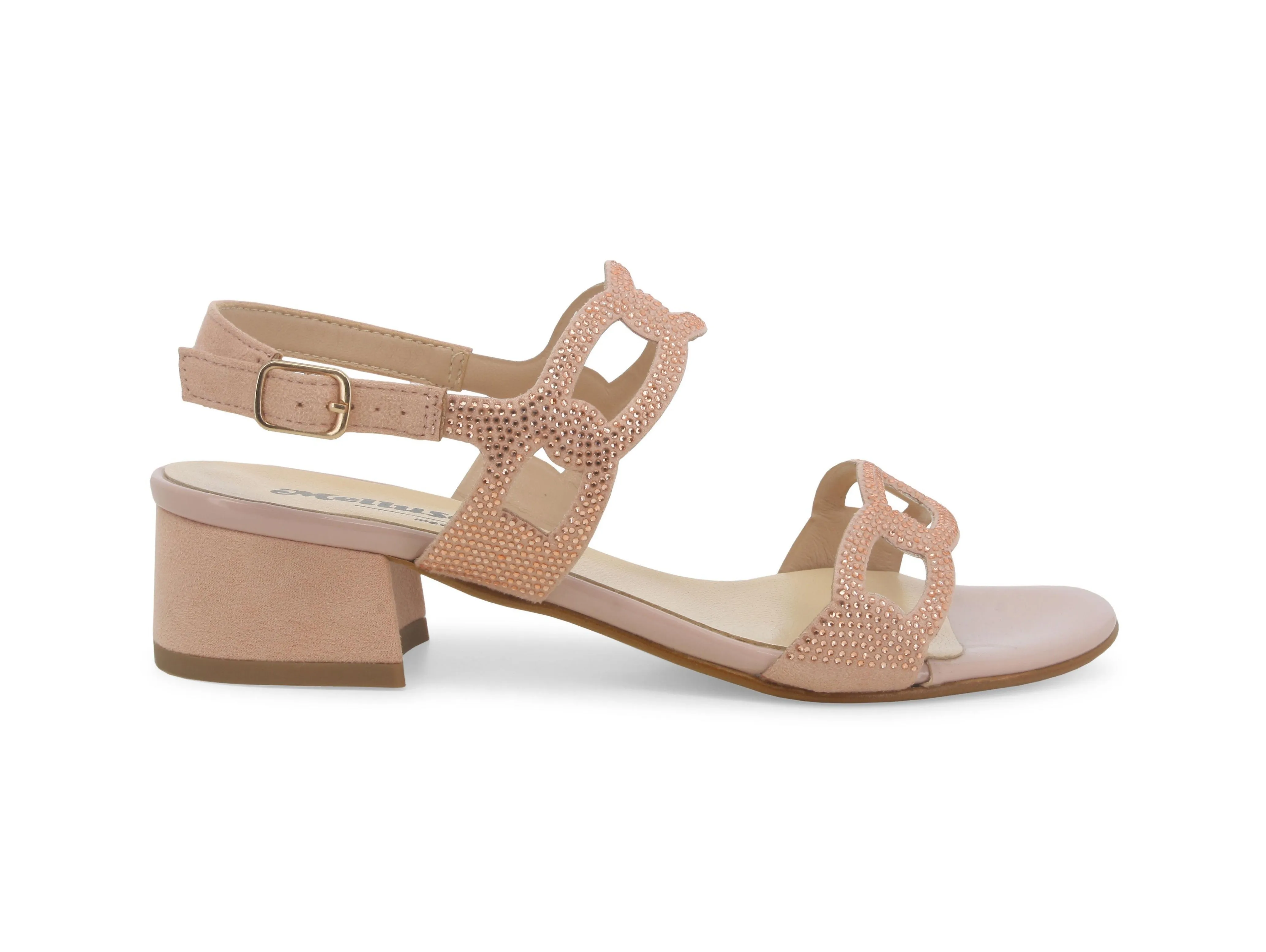 Melluso Sandali Eleganti Estivi Tacco Medio 2 fasce Microstrass