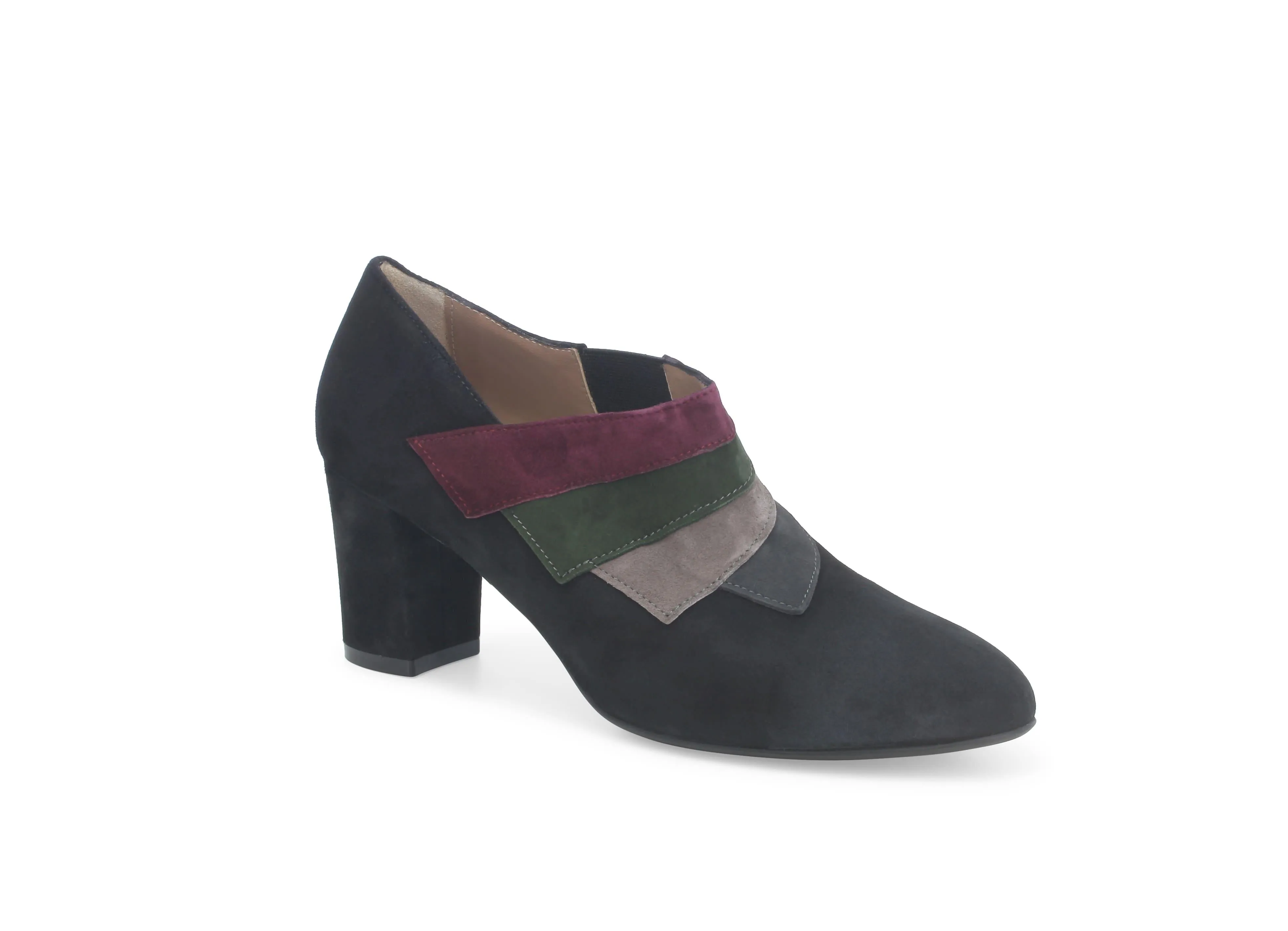Melluso scarpe accollate senza stringhe camoscio