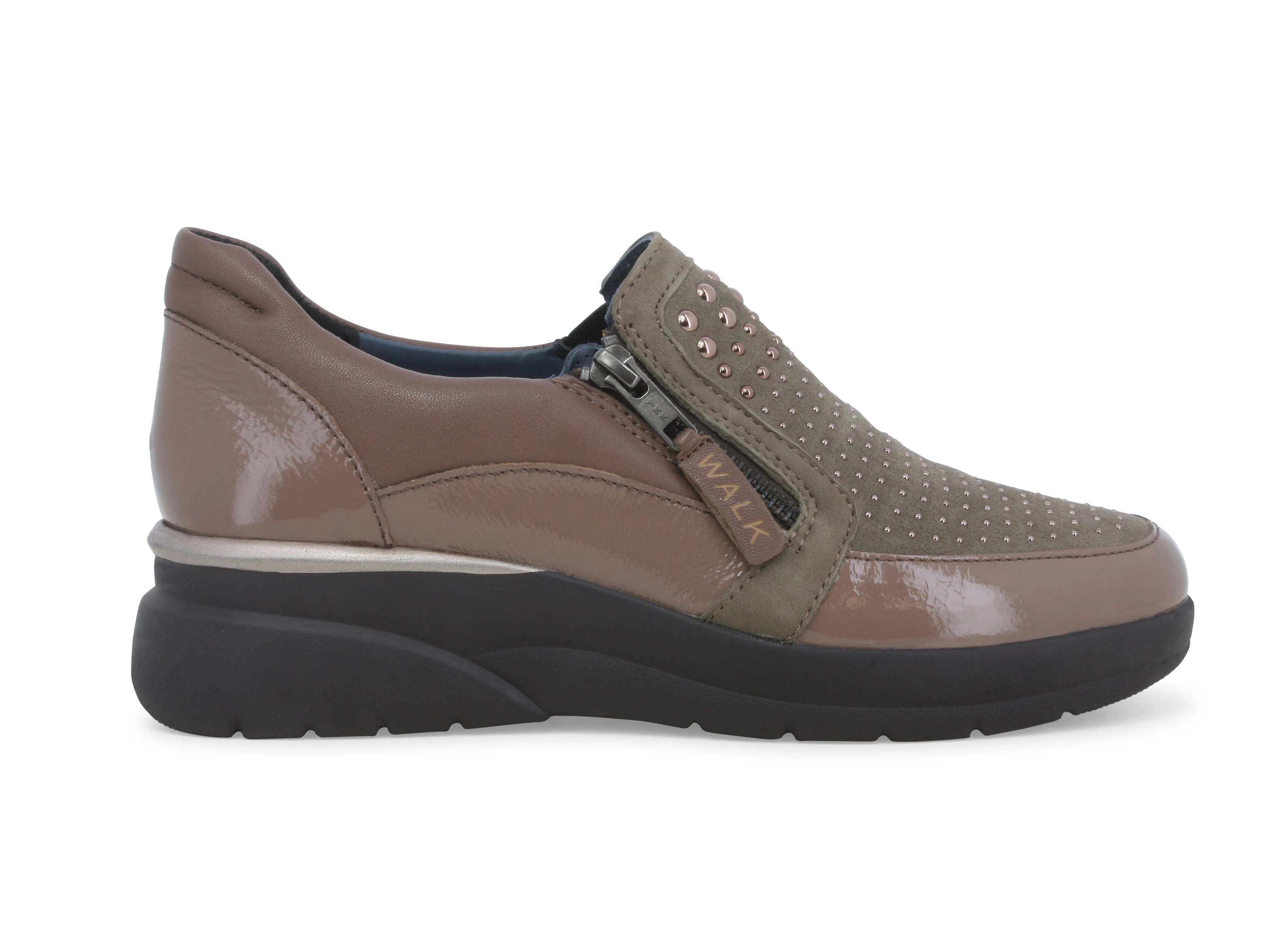 Melluso Sneakers donna in vernice e camoscio beige k55441