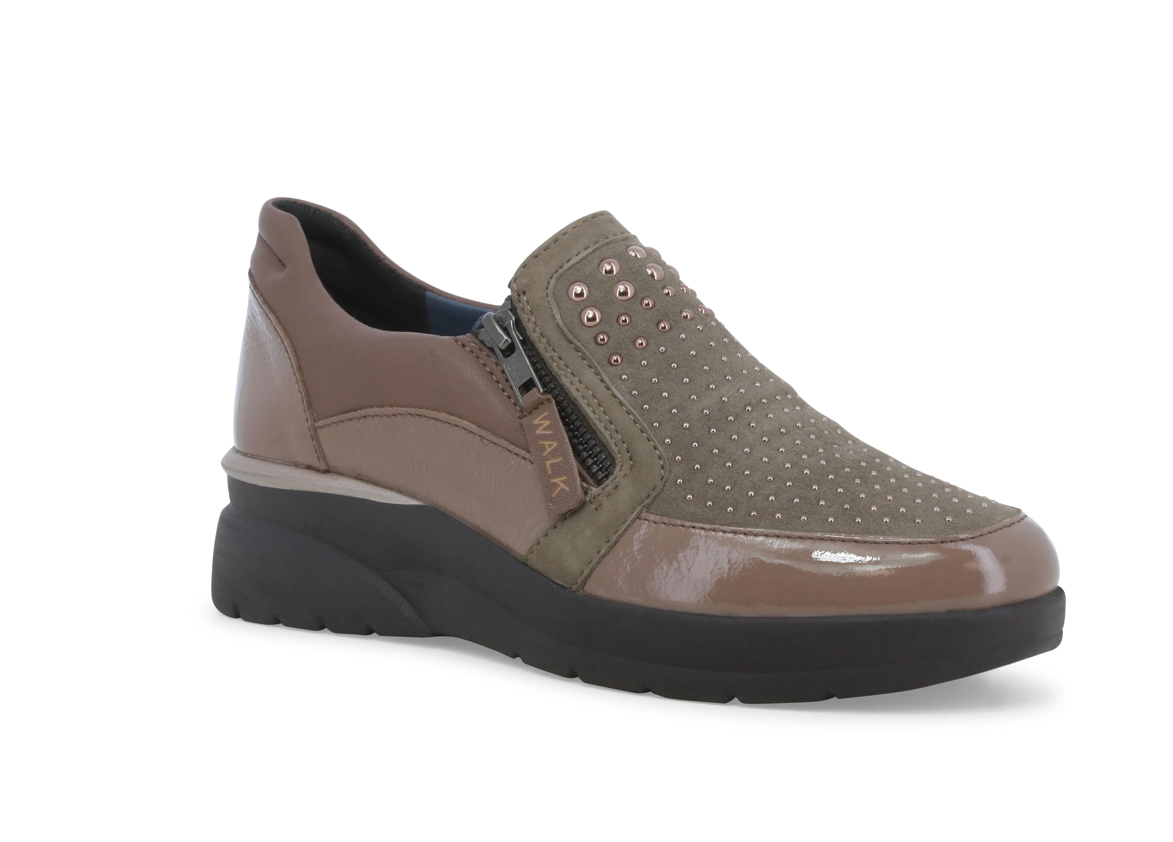 Melluso Sneakers donna in vernice e camoscio beige k55441