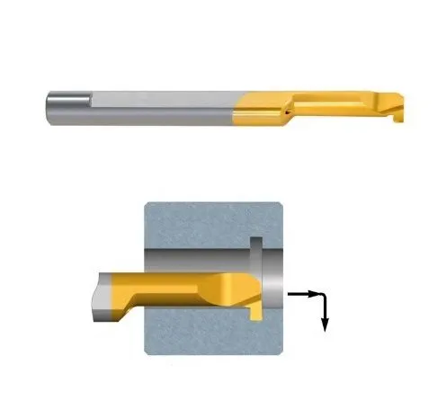 MGL7B2.0L15BMK Micro Bareno sinistro per scanalatura Tiny Tools Carmex in metallo duro BMK, fantina mobile
