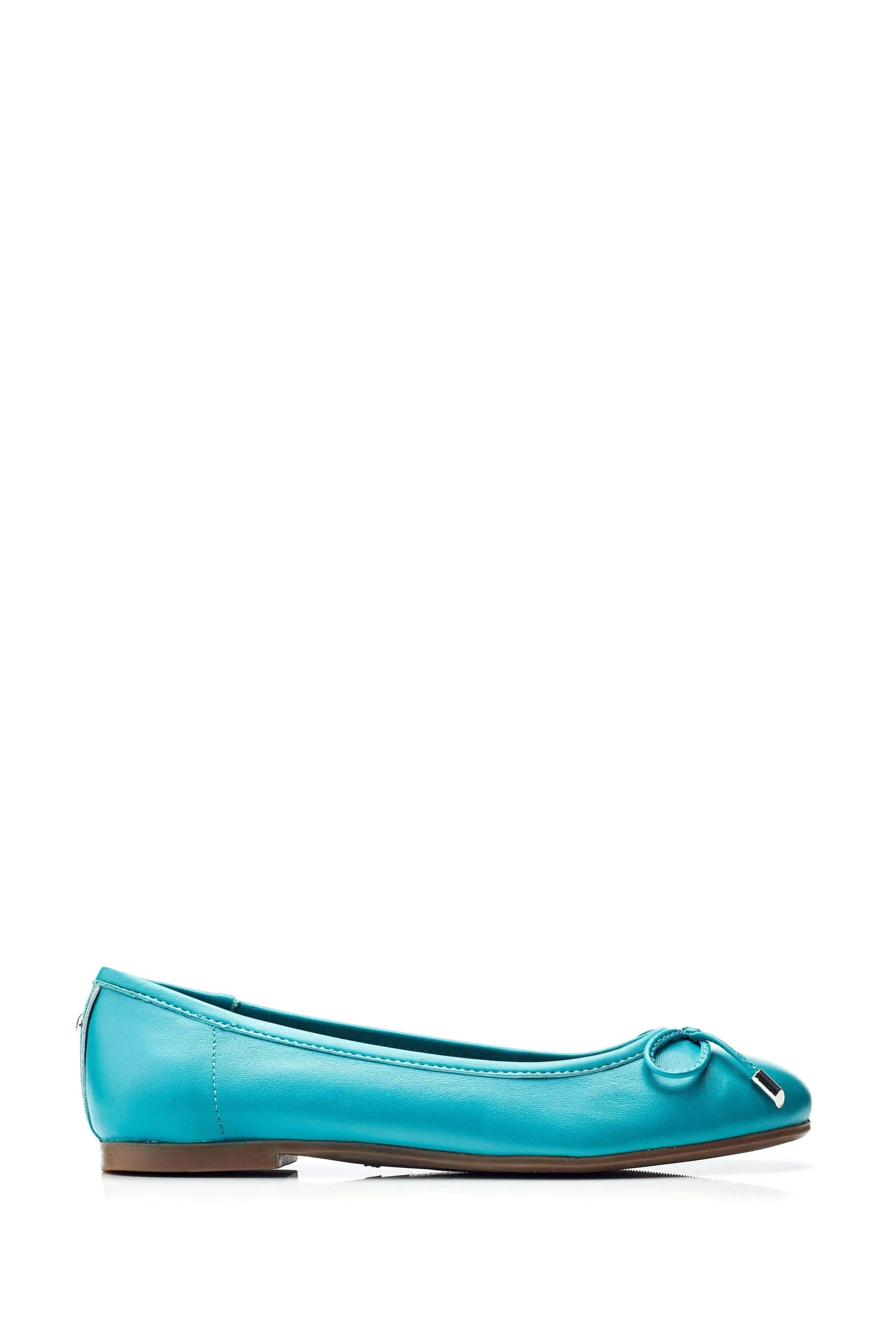 Moda in Pelle Blu - Feebie - Clean - Ballerine con punta rotonda
