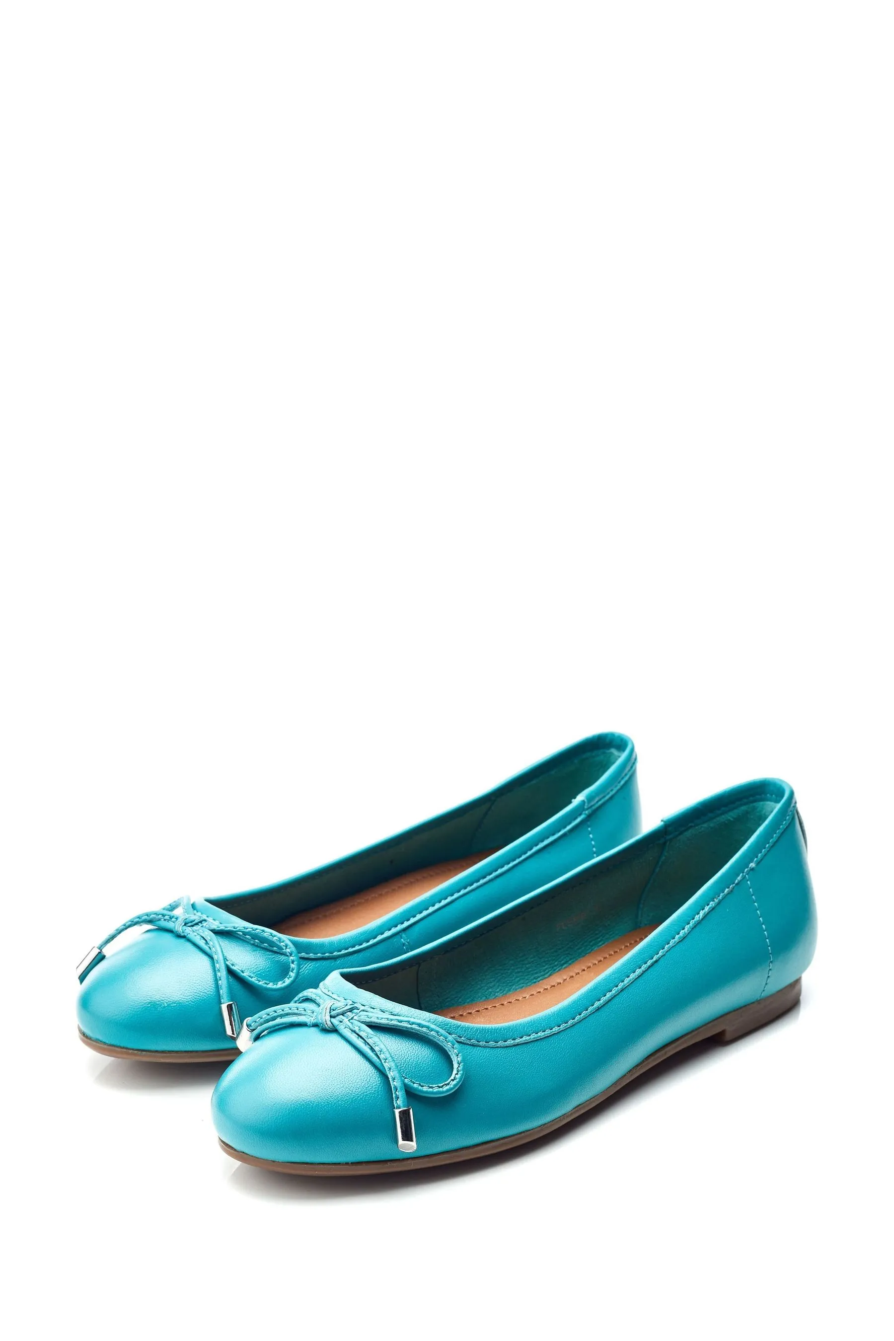 Moda in Pelle Blu - Feebie - Clean - Ballerine con punta rotonda