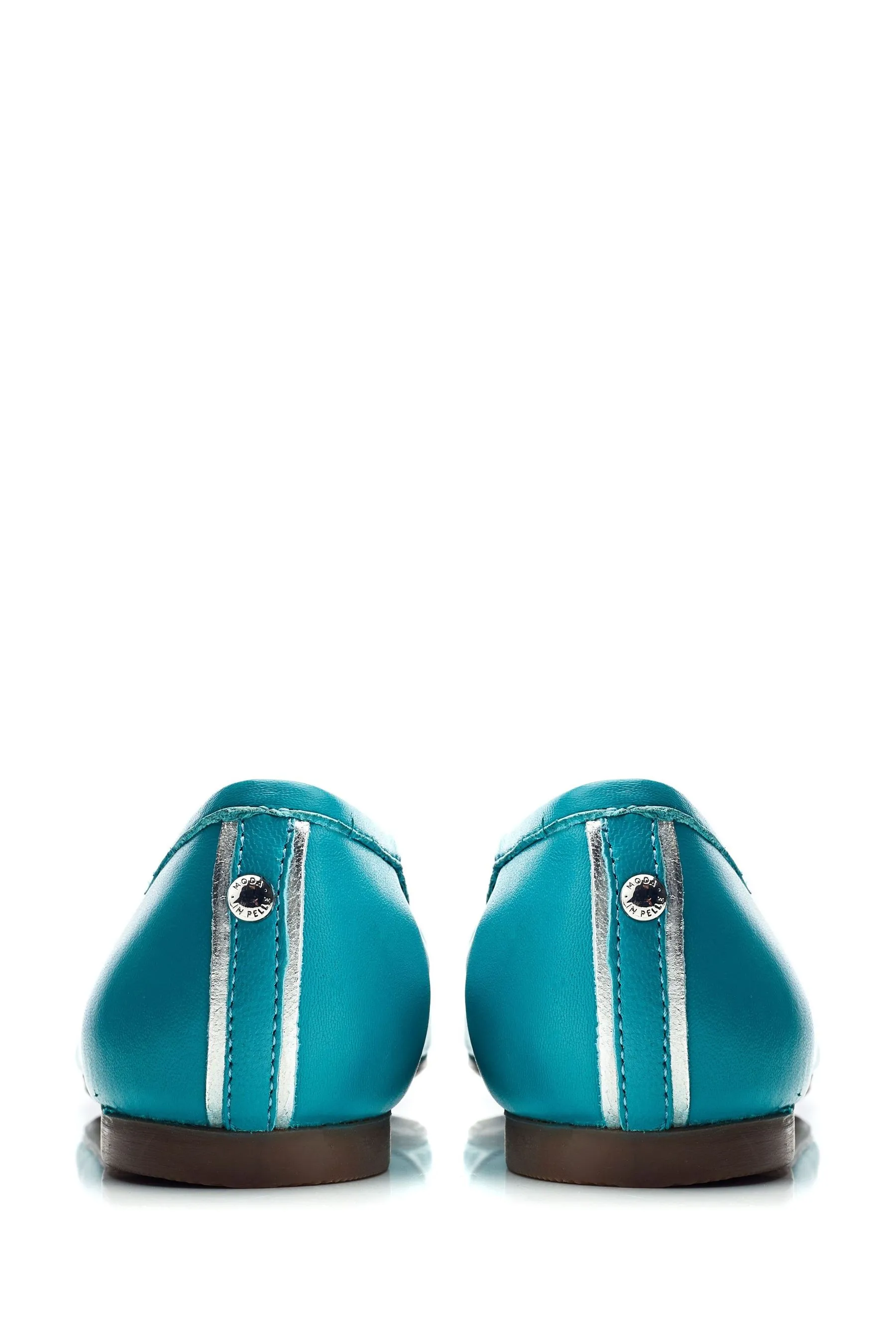 Moda in Pelle Blu - Feebie - Clean - Ballerine con punta rotonda