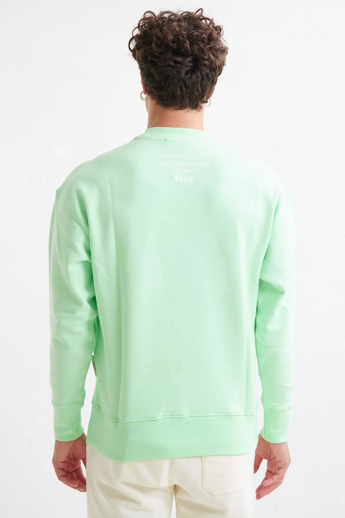 MSGM Felpa girocollo con stampa over Capsule “Fantastic Green”
