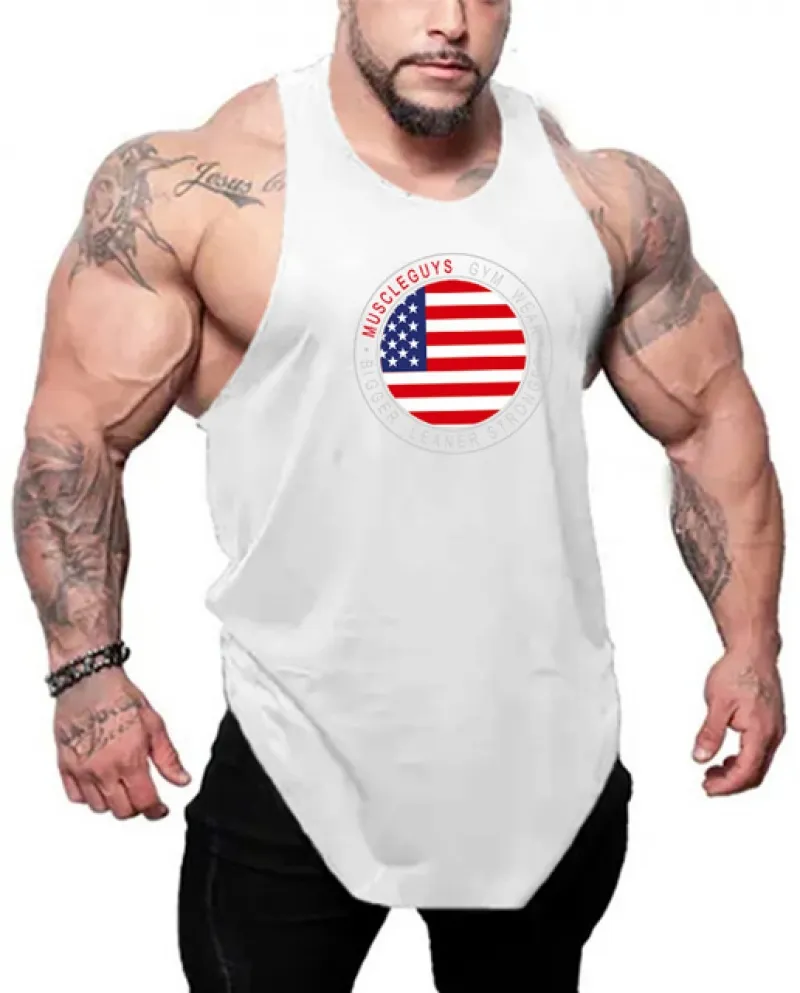 Muscleguys Marca Palestra Stringer Canotta Uomo Moda Estate Bodybuilding Camicia Senza Maniche Gilet Uomo Fitness Abbigliamento