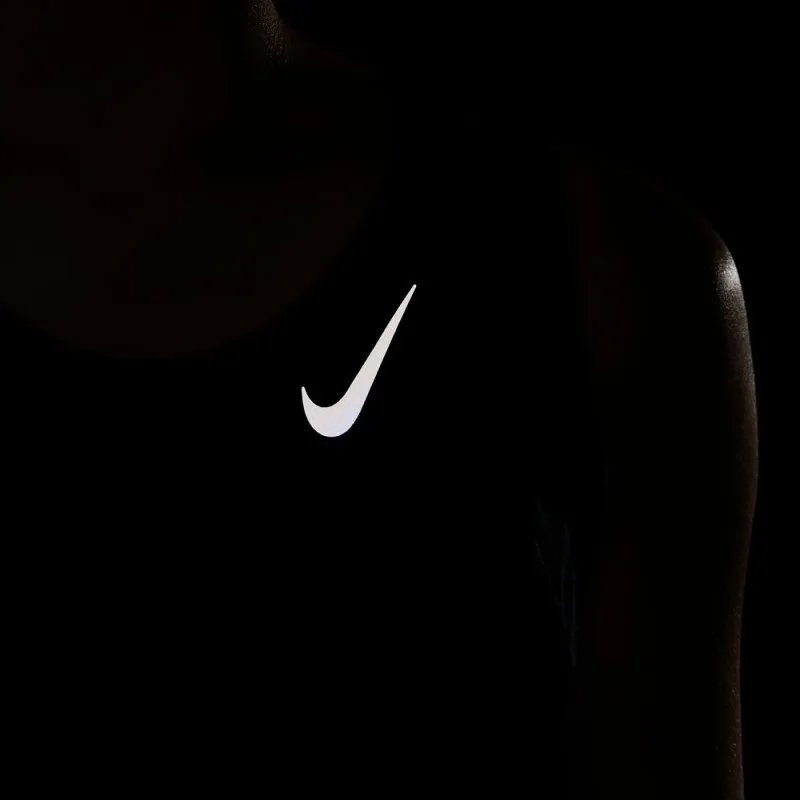 Nike Crop Top Running Fast Nero Reflective Argento Donna