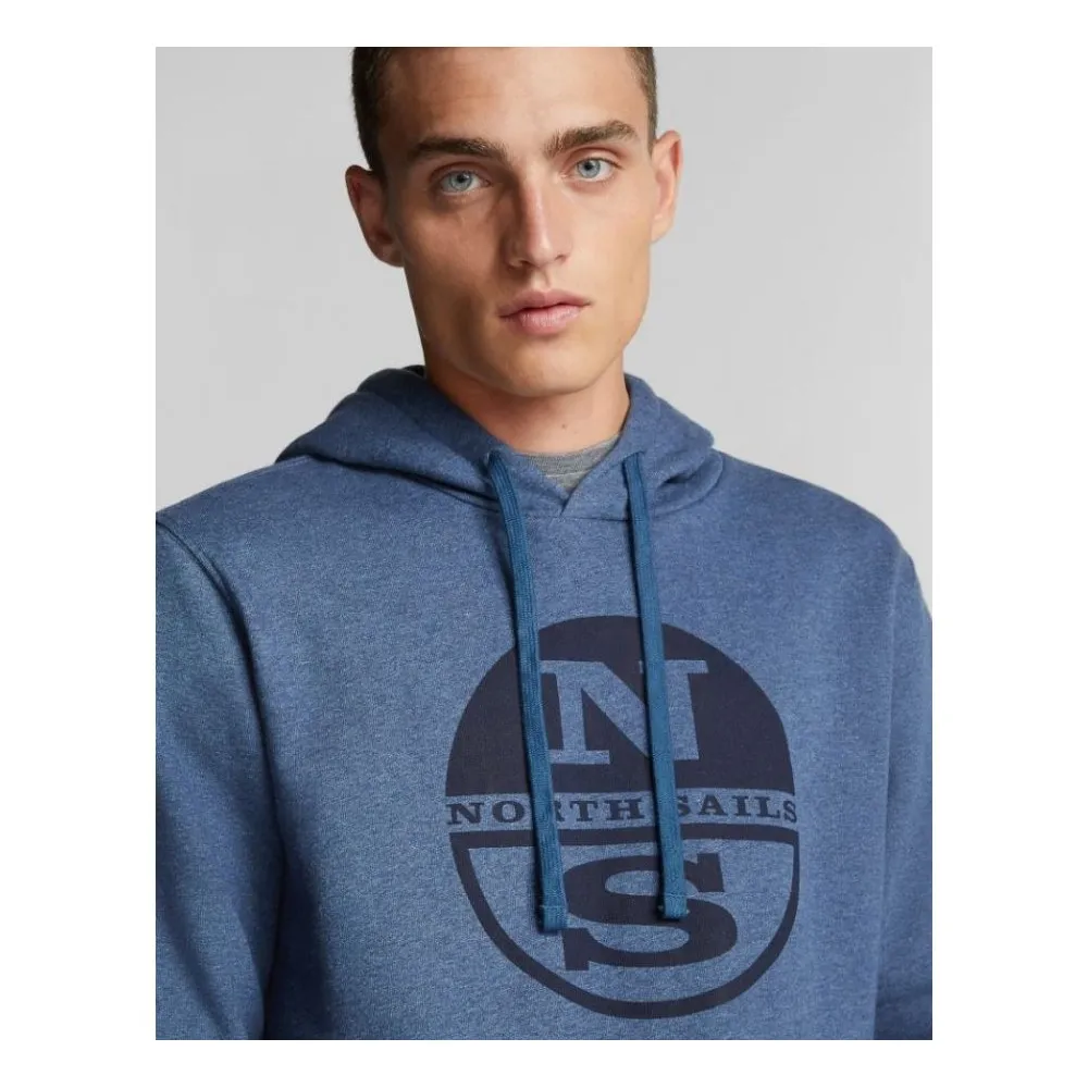 NORTH SAILS FELPA CON CAPPUCCIO - UOMO - BLU CHIARO - 691623-797