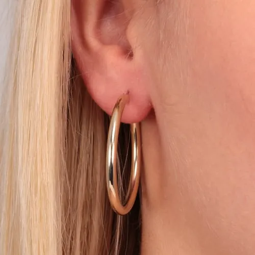 Orecchini a Cerchio - Creole in Oro, ⌀40mm