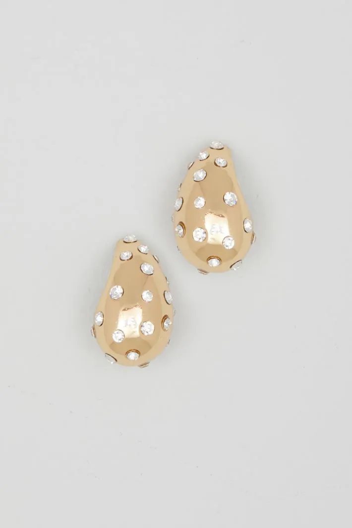 Orecchini a goccia con strass