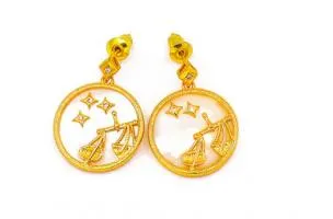Orecchini rotondi, LIBRA, colore oro