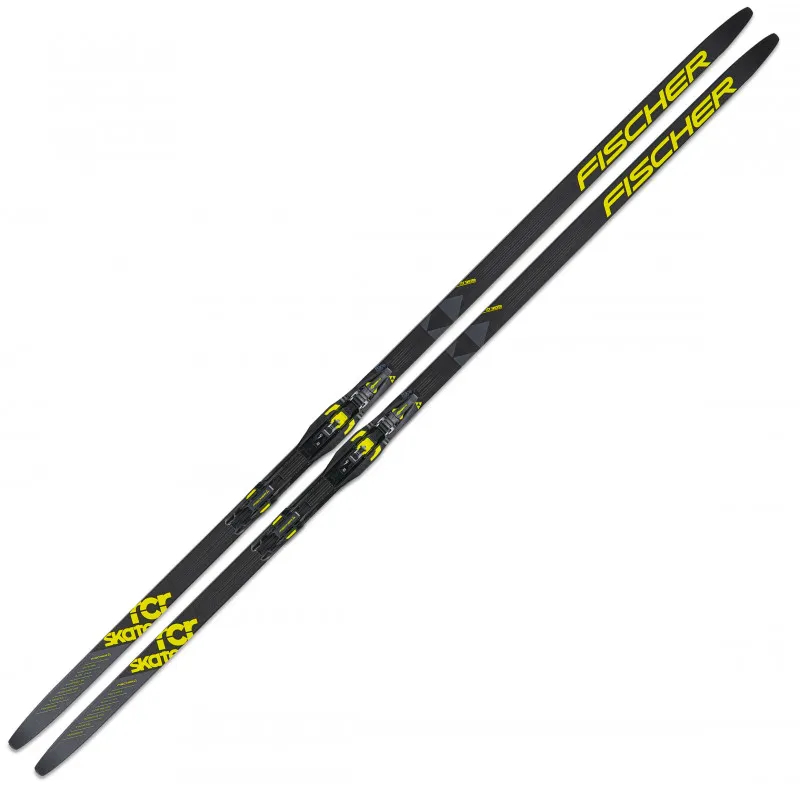 Pacchetto sci da skating Fischer RCR Skate Stiff IFP (nero) + attacchi