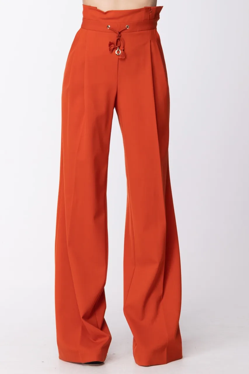 Pantalone palazzo con coulisse in vita PUMPKIN