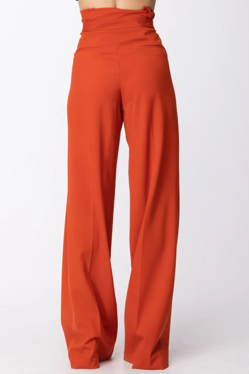 Pantalone palazzo con coulisse in vita PUMPKIN