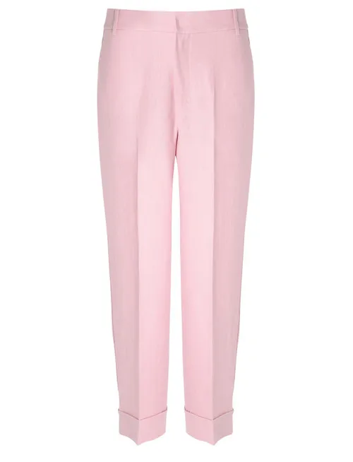 Pantalone palazzo 'S Max Mara in lino rosa