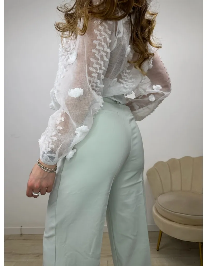 PANTALONE PALAZZO VERDE