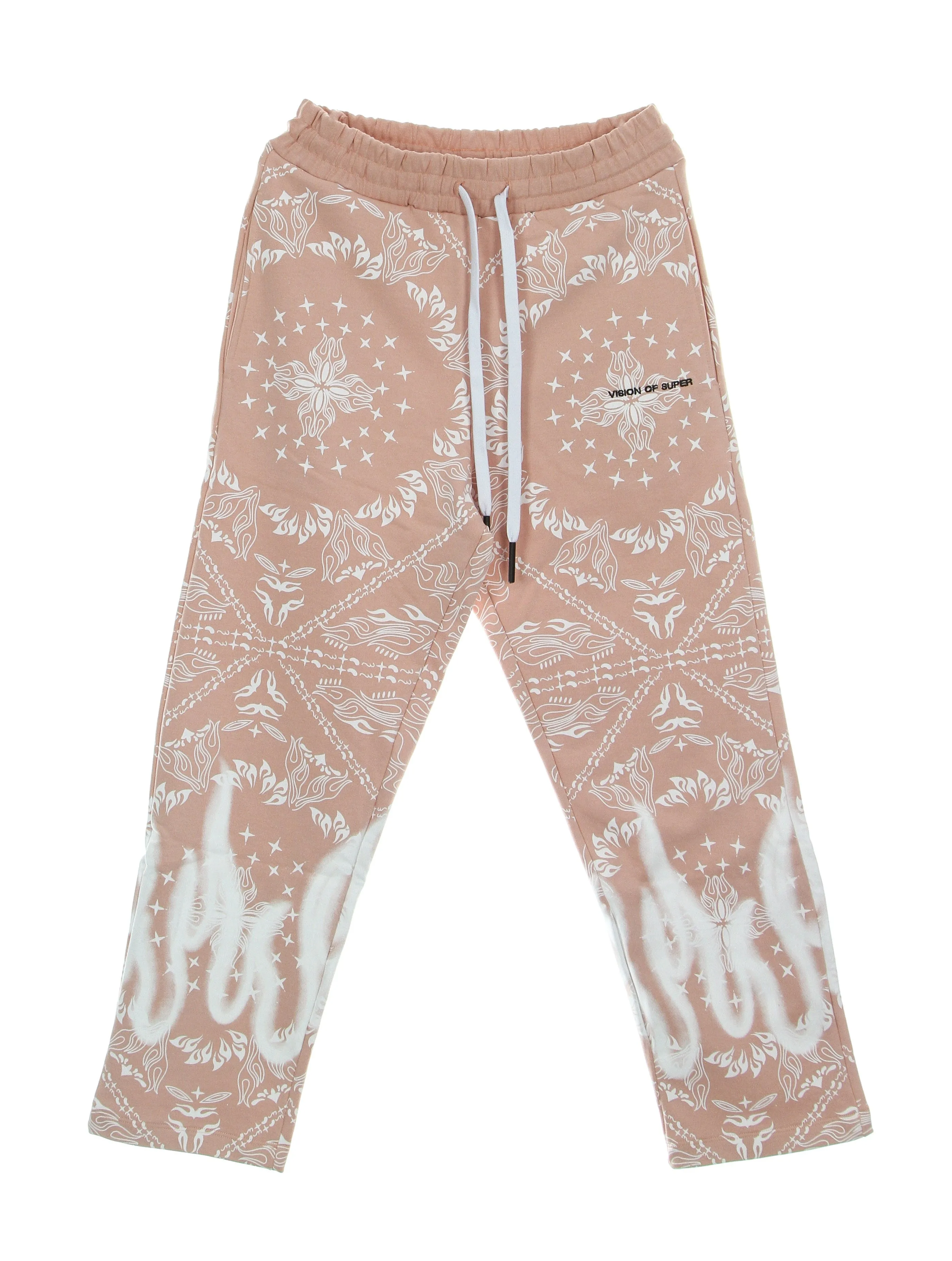 Pantalone Tuta Leggero Uomo Bandana Print Pants Pink
