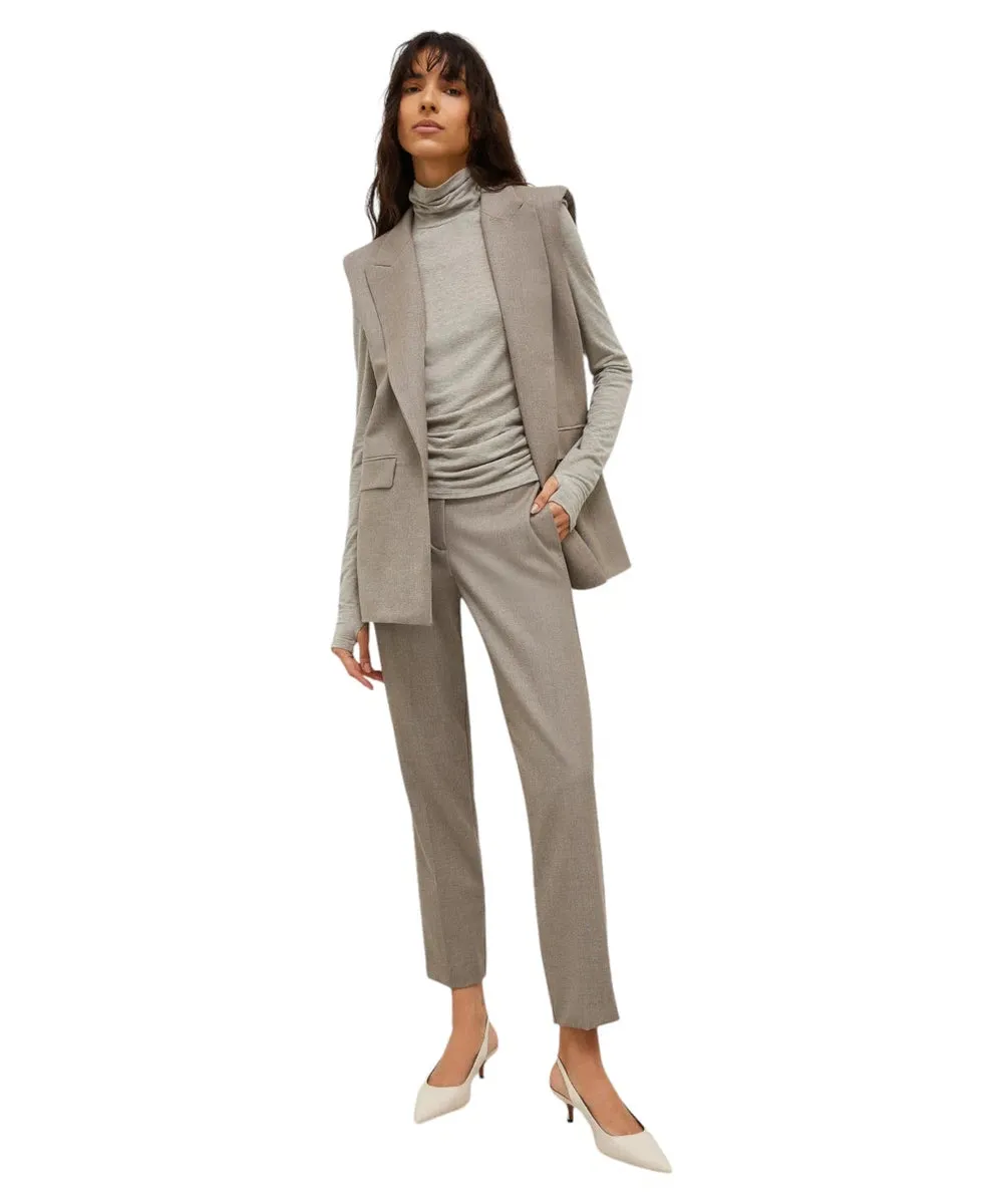 Pantaloni Brown in Flanella Stretch