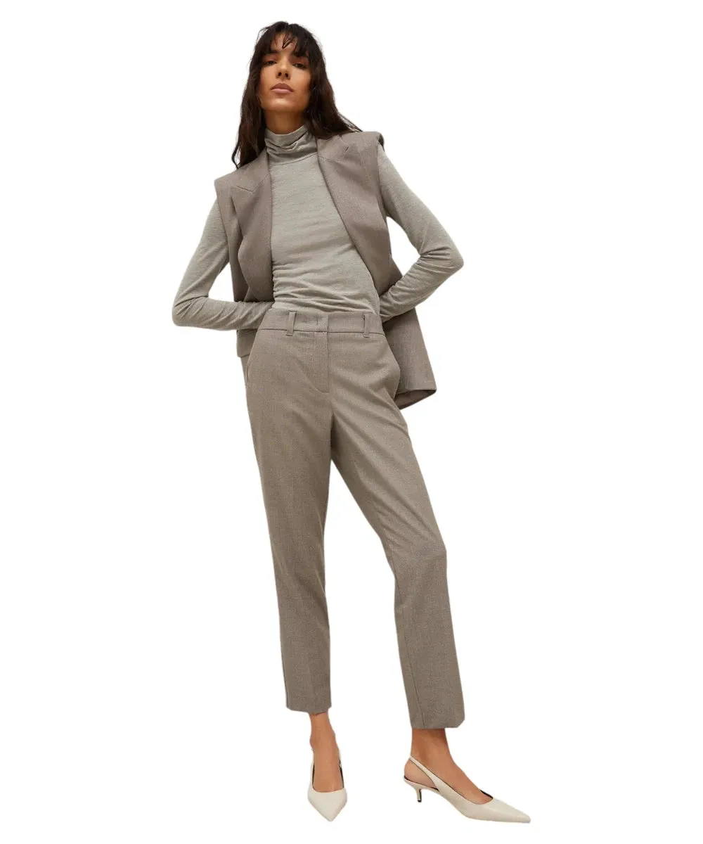 Pantaloni Brown in Flanella Stretch