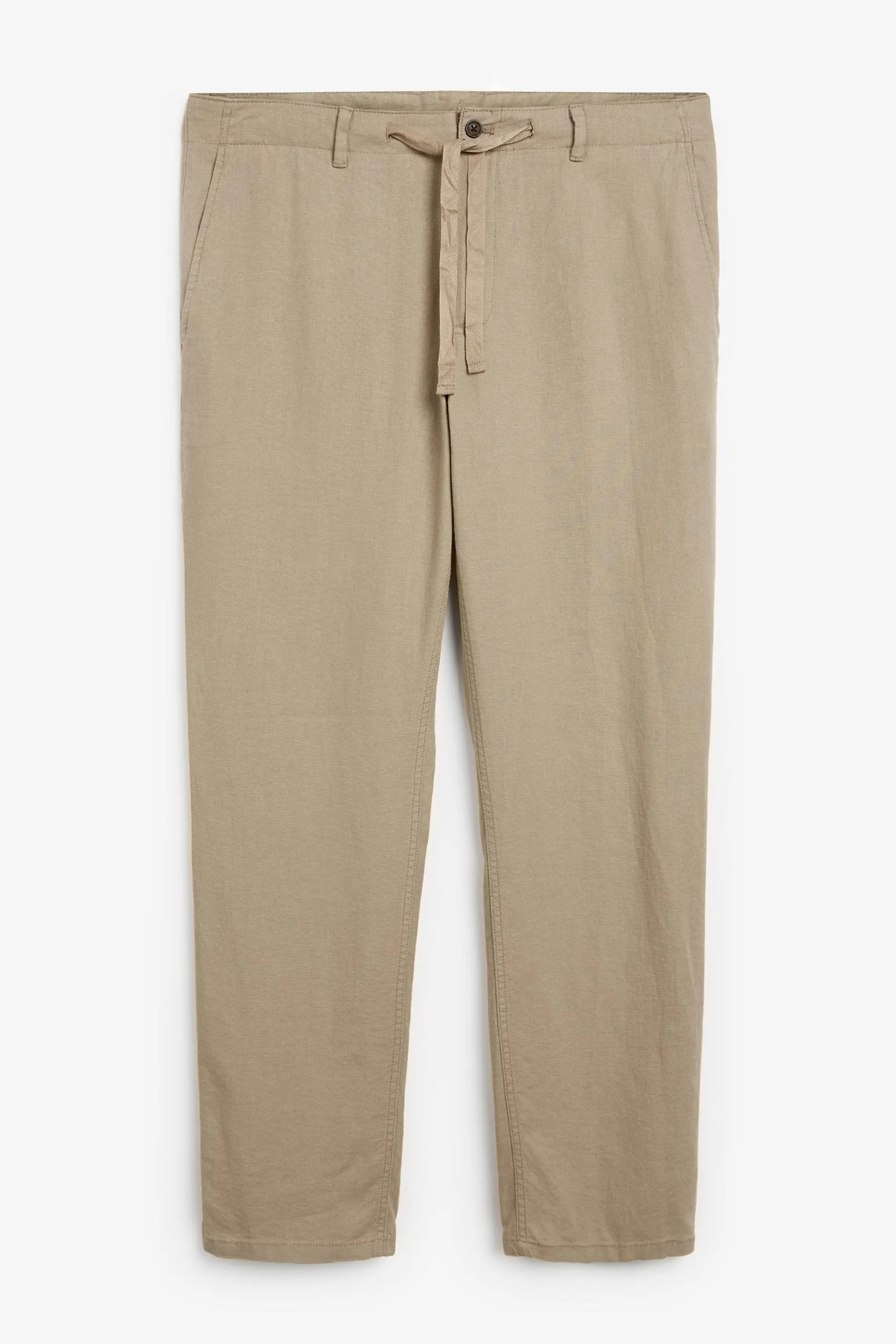 Pantaloni in viscosa e lino con coulisse
