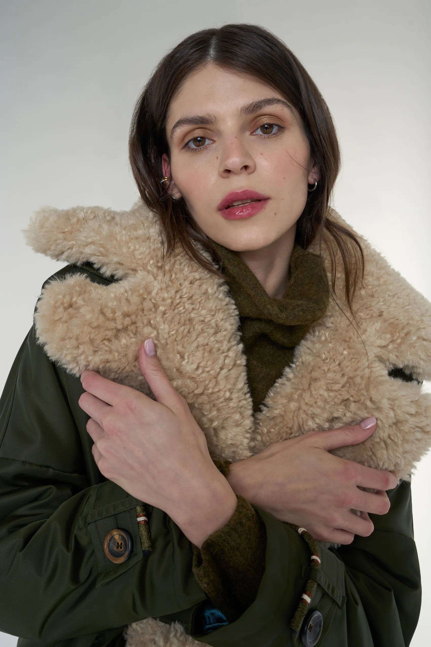 Parka con pelliccia ecologica 