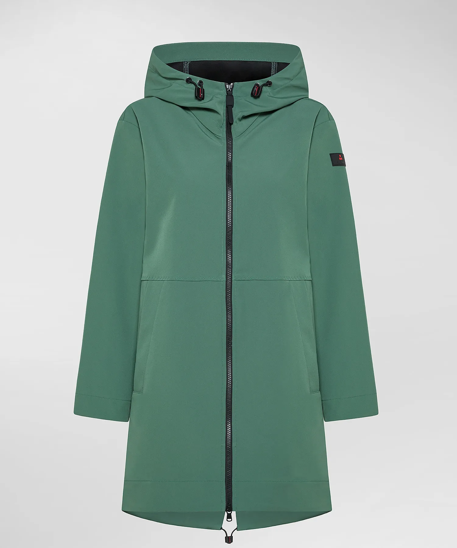 Parka fishtail in nylon stretch