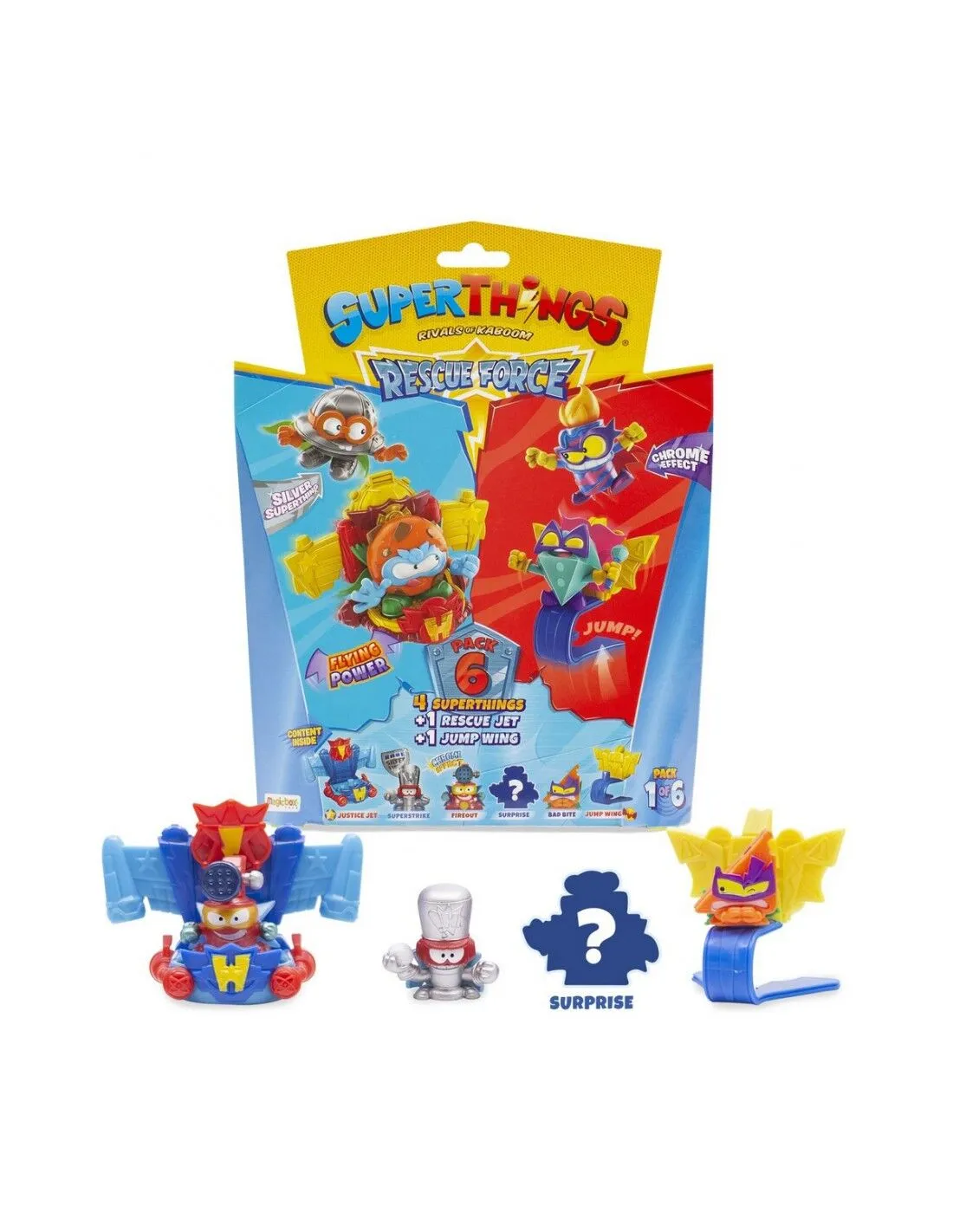 Personaggi d'Azione SuperThings Rescue Force 6 Pezzi