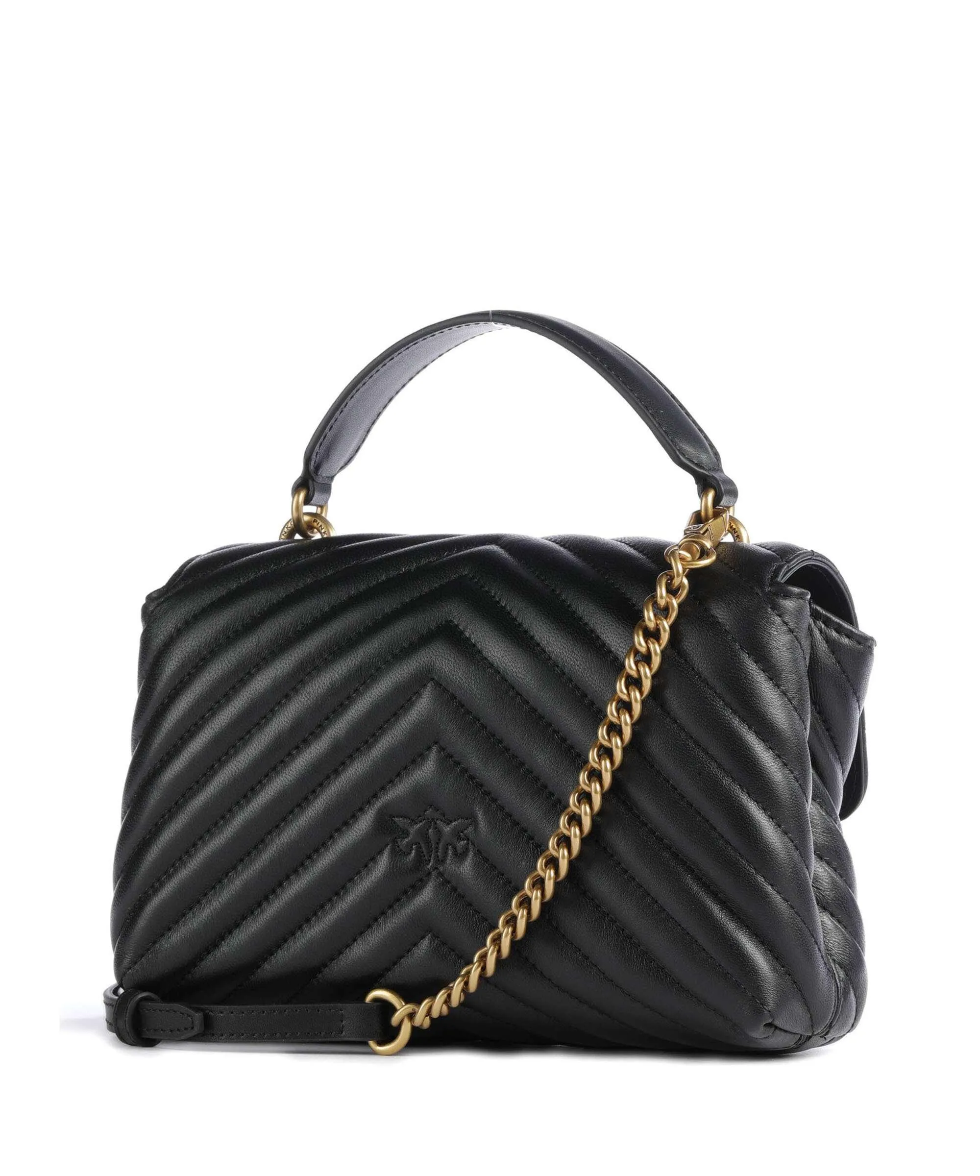  Pinko Love Lady Puff Mini Borsa a tracolla pelle di pecora nero  