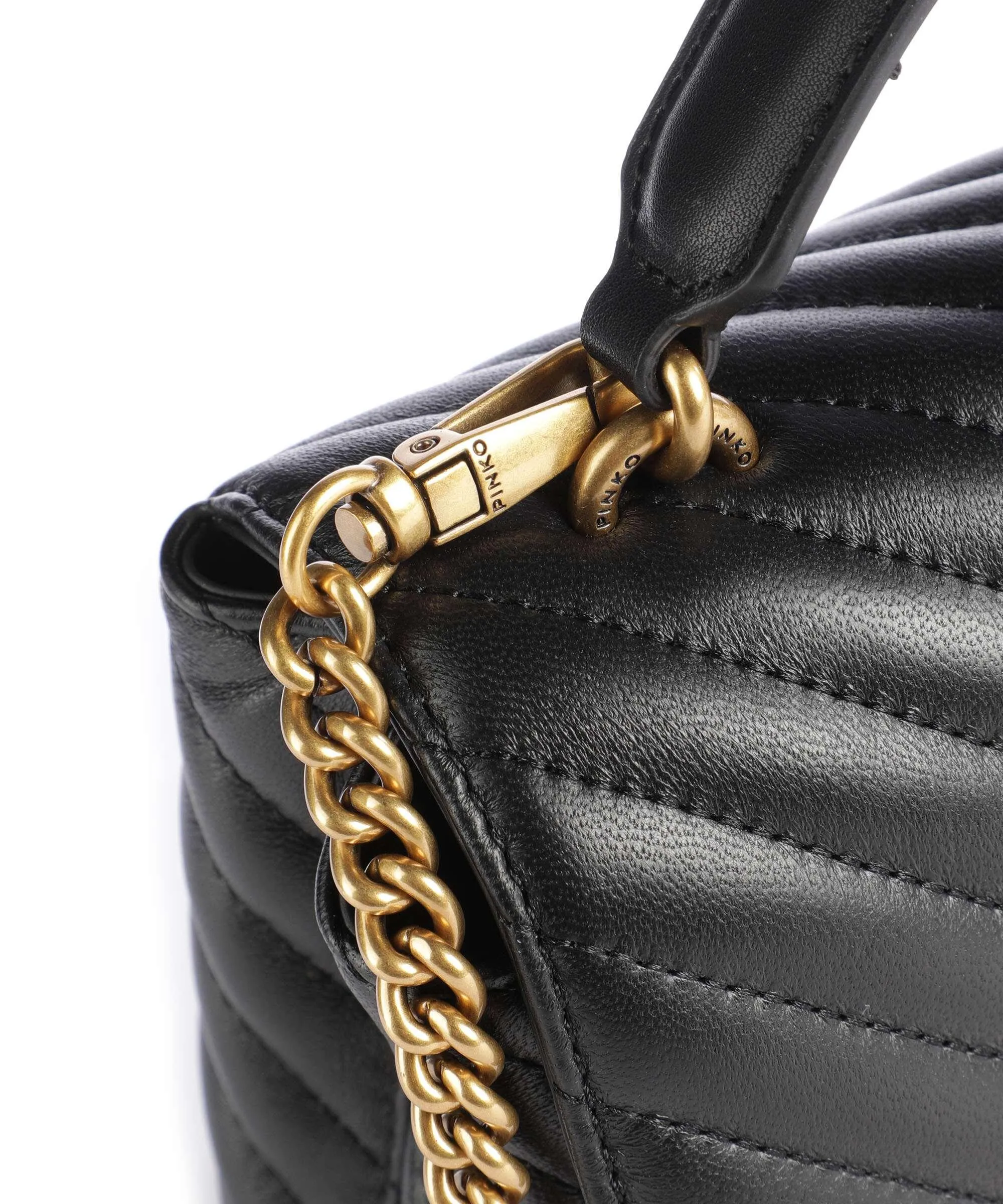  Pinko Love Lady Puff Mini Borsa a tracolla pelle di pecora nero  
