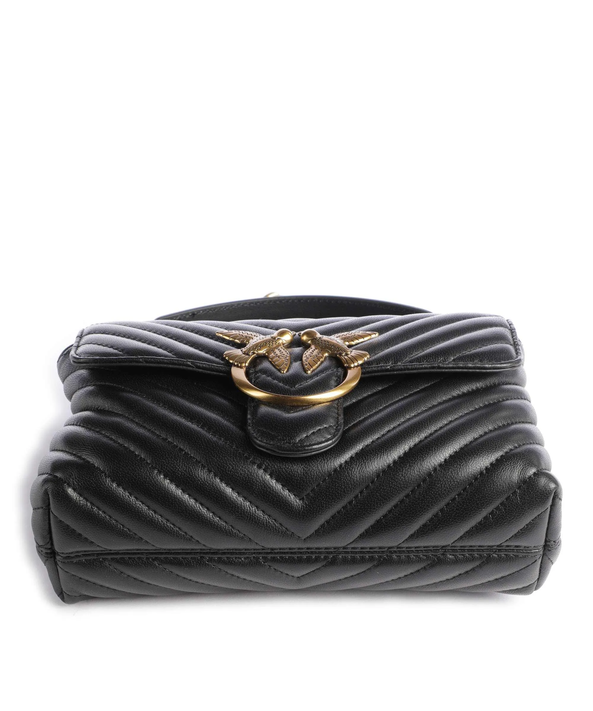  Pinko Love Lady Puff Mini Borsa a tracolla pelle di pecora nero  