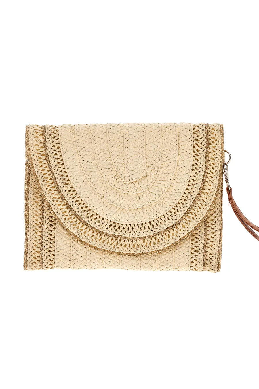 Pochette Borsa a Tracolla Beige in Rafia LWB 015