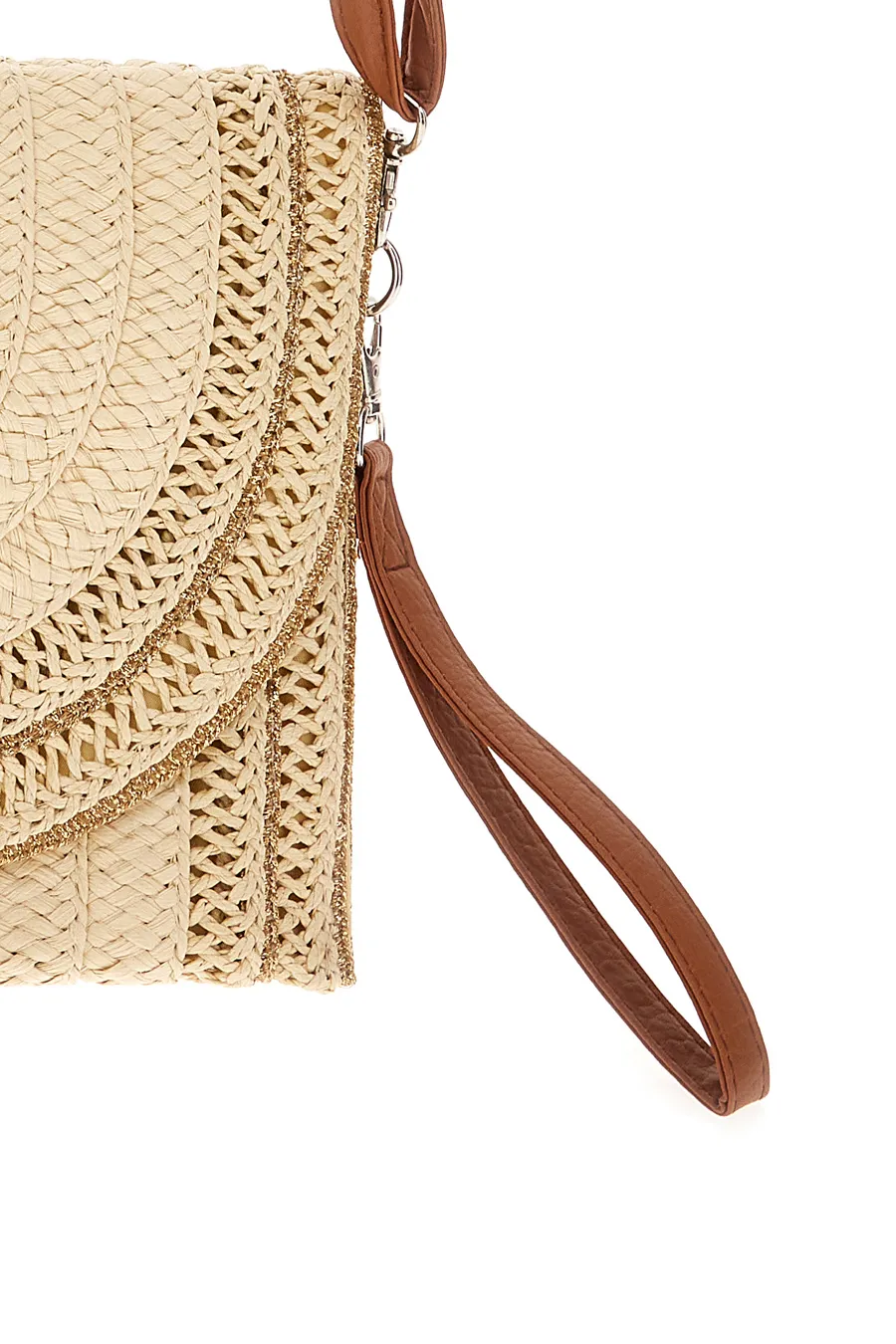 Pochette Borsa a Tracolla Beige in Rafia LWB 015