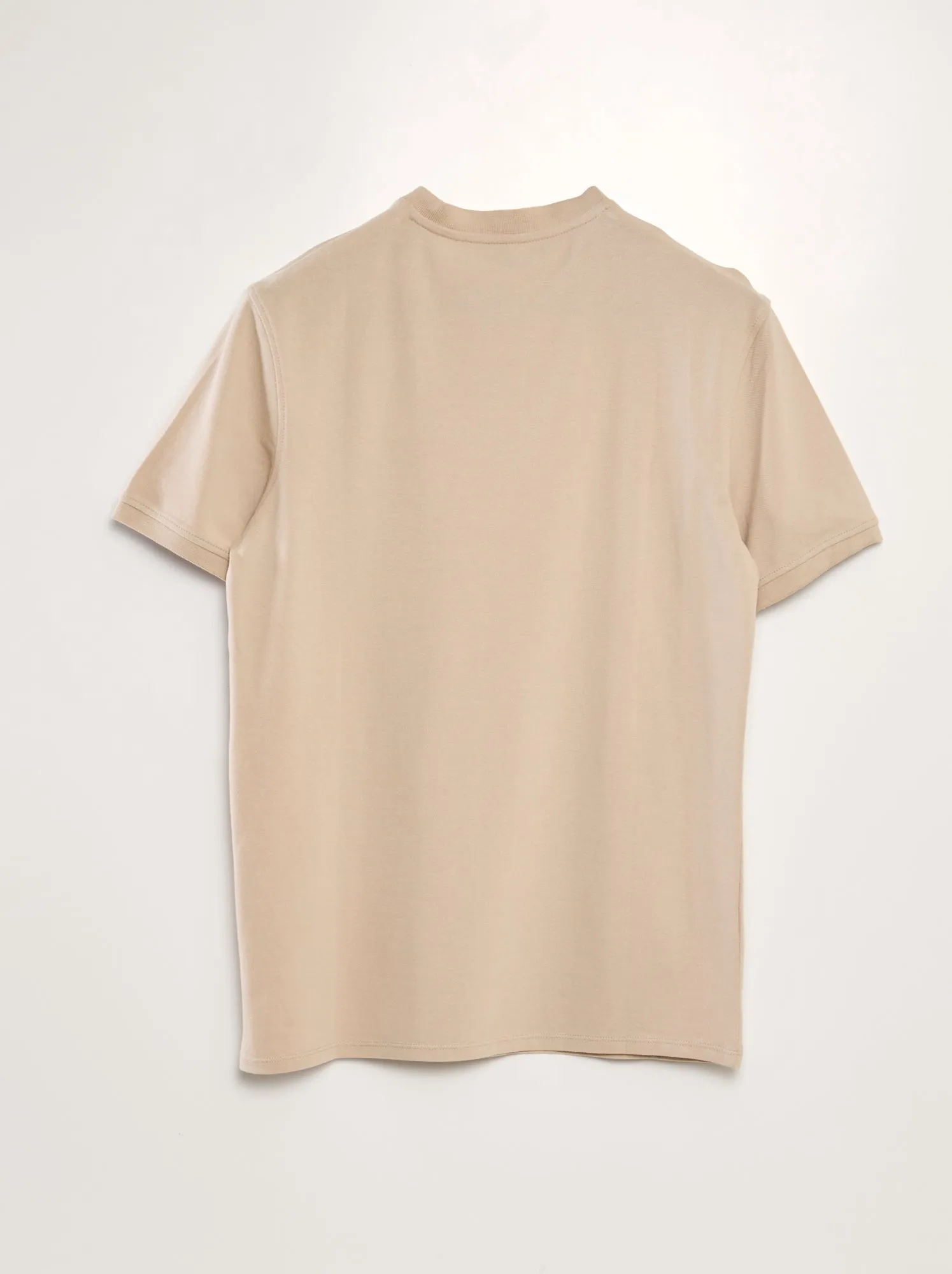 Polo in piqué di cotone tinta unita - BEIGE