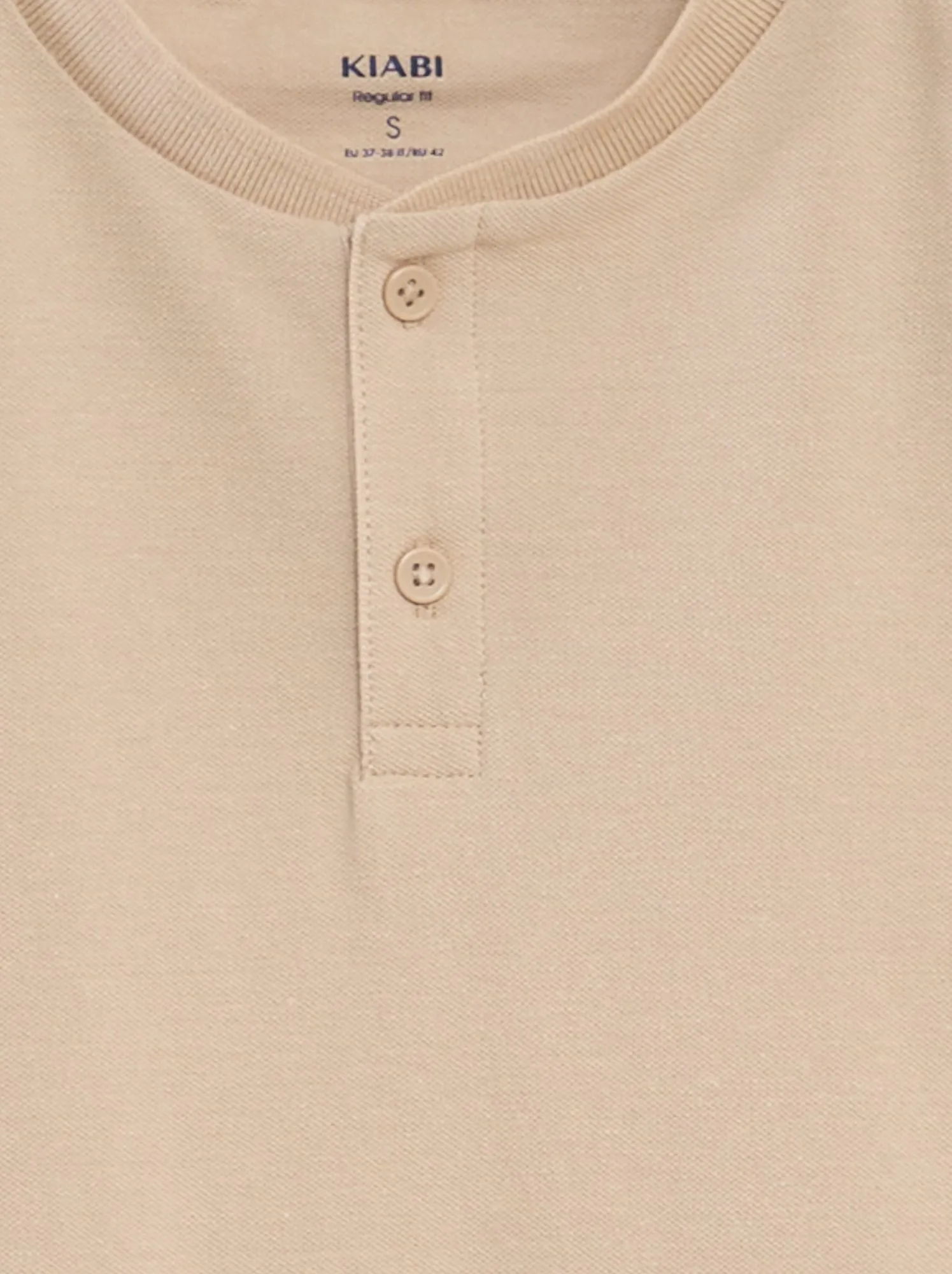 Polo in piqué di cotone tinta unita - BEIGE
