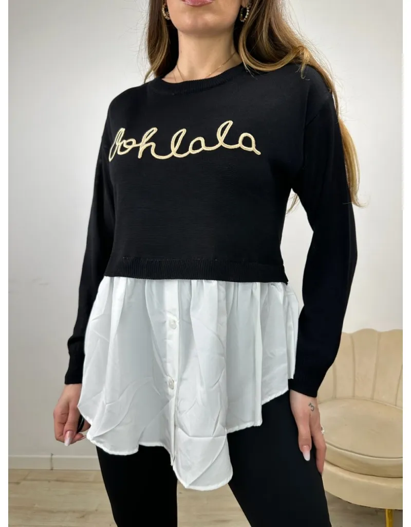 PULL PRIMAVERILE OHLALA NERO