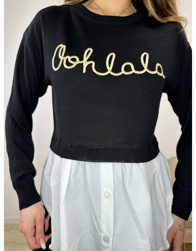 PULL PRIMAVERILE OHLALA NERO