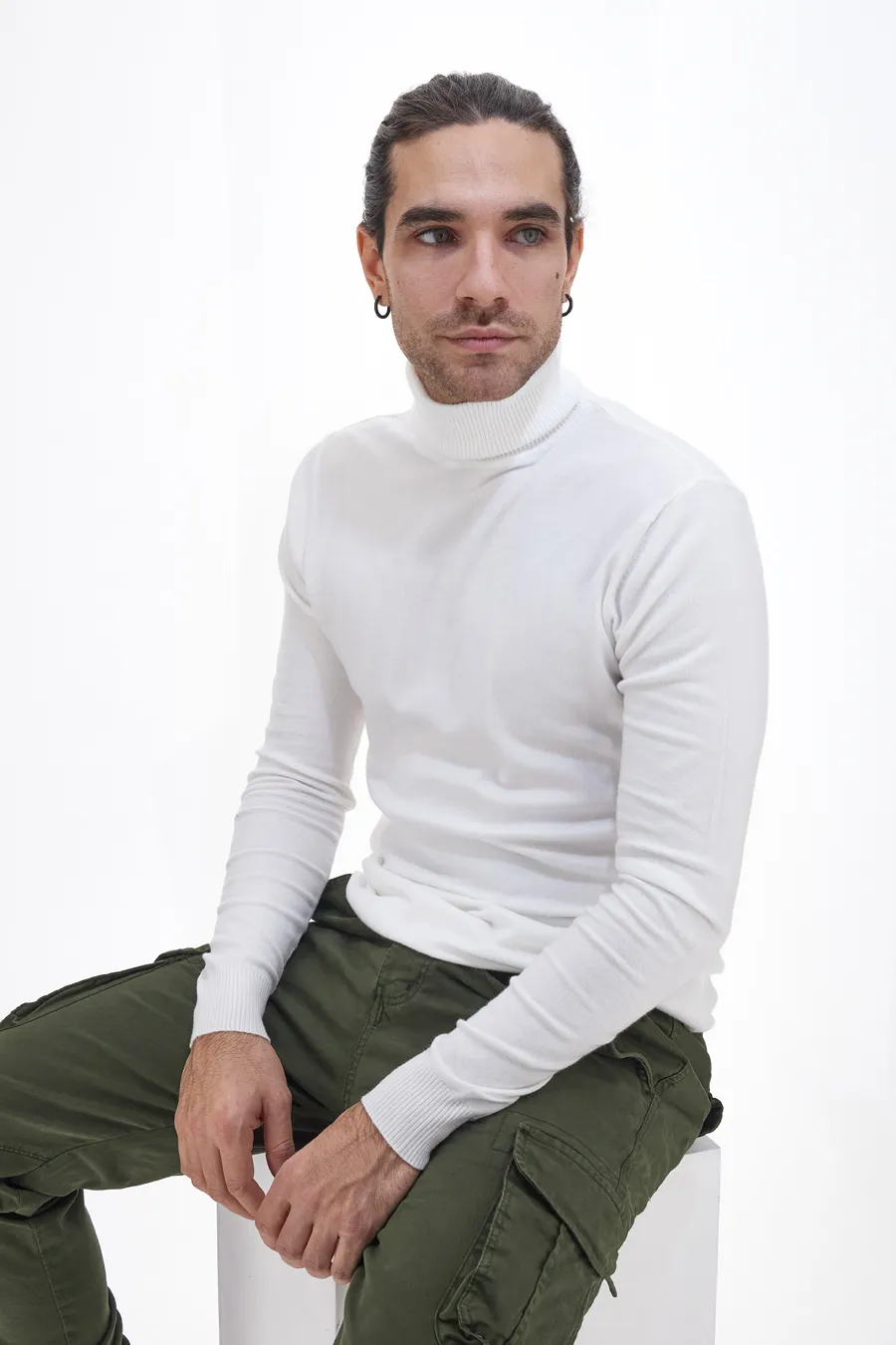 Pullover Dolcevita Bianco Boardman 2323