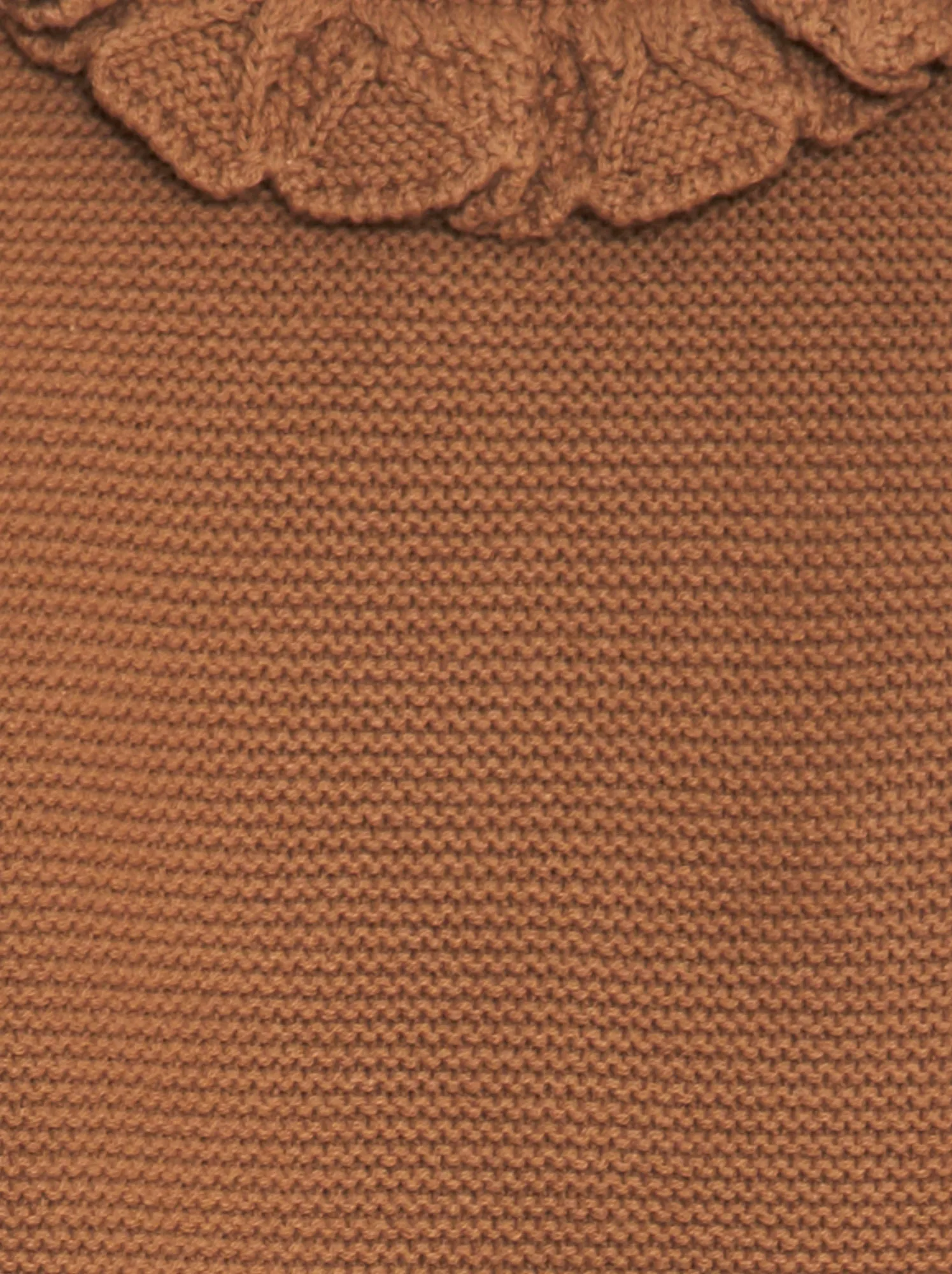 Pullover in maglia traforata - MARRONE