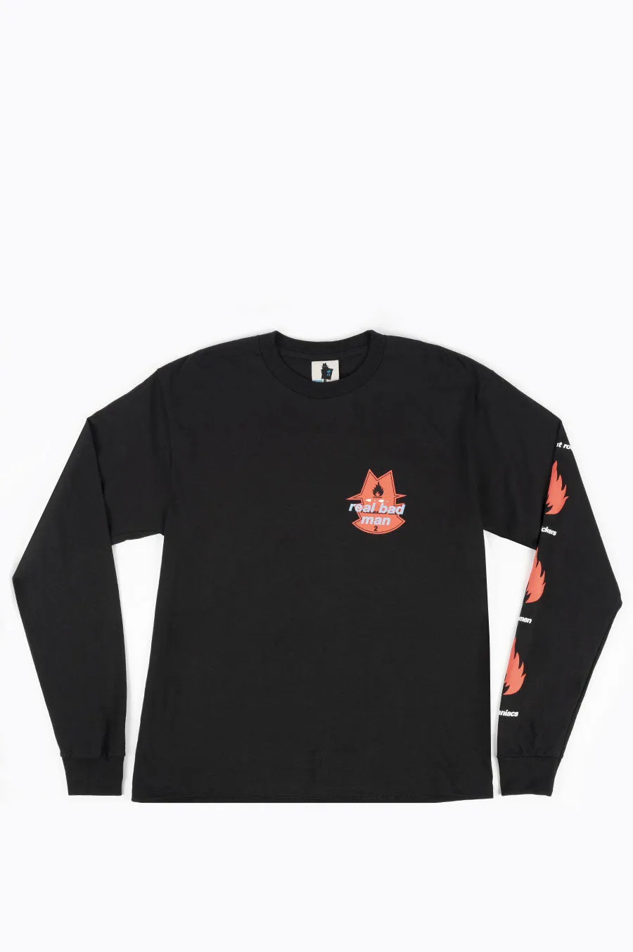 REAL BAD MAN FLAMMABLE GAS L/S TEE BLACK