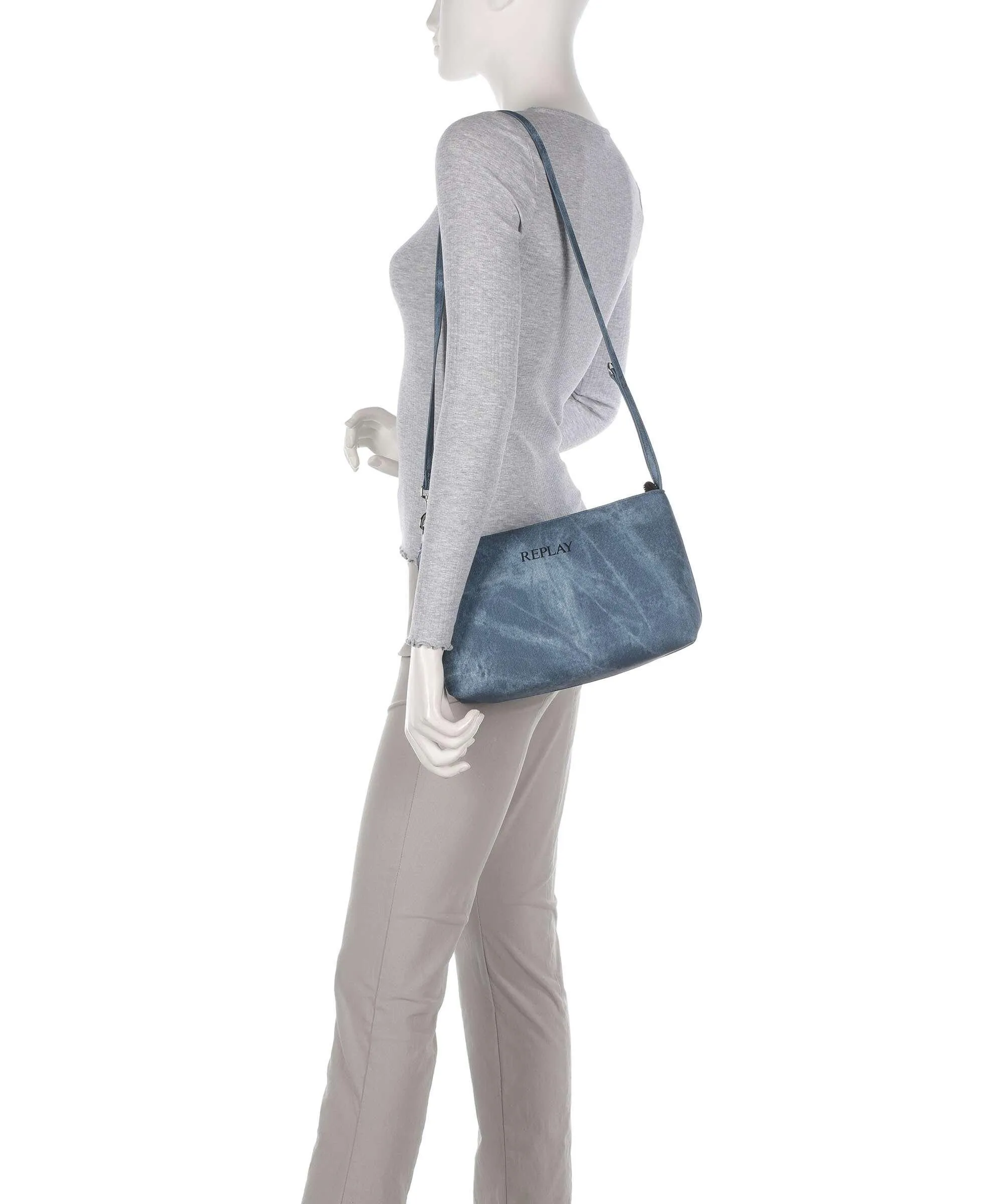  Replay Borsa shopper pelle sintetica jeans  