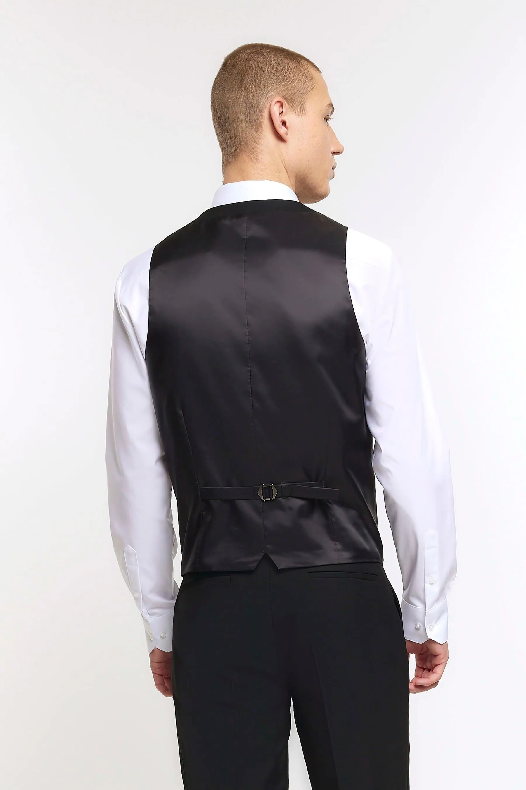 River Island - Gilet da Vestibilità attillata / Slim da completo tinta unita