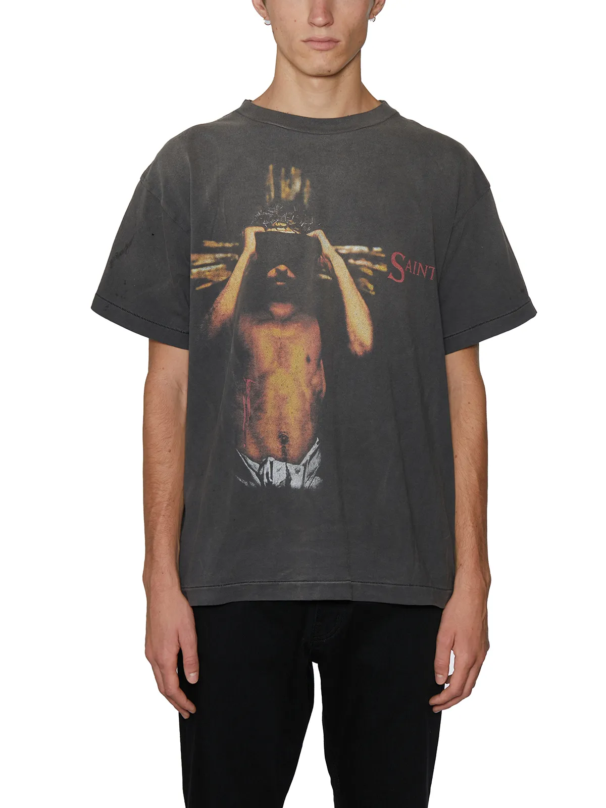 SAINT MXXXXXX  T-SHIRT IN COTONE CON STAMPA 