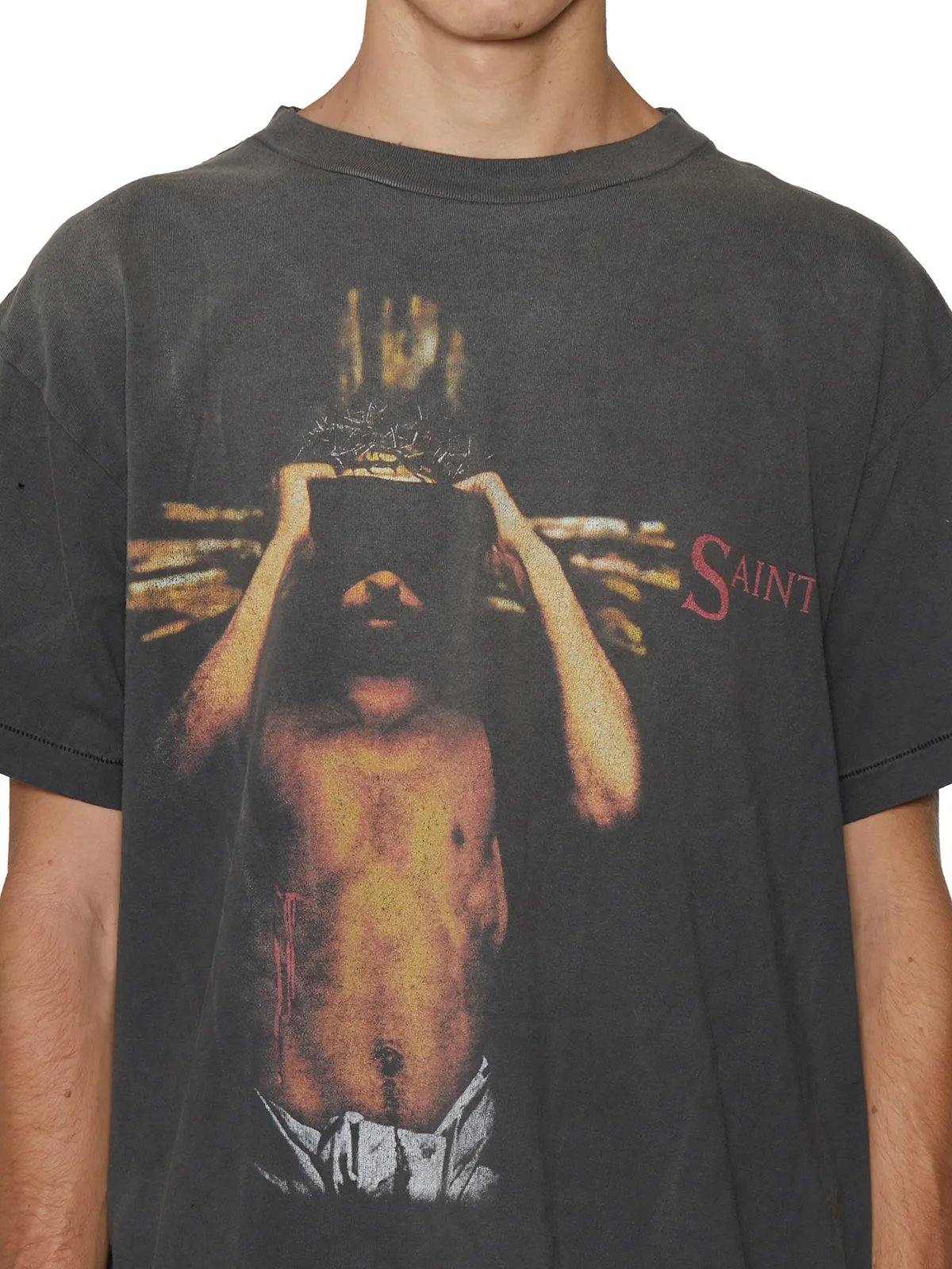 SAINT MXXXXXX  T-SHIRT IN COTONE CON STAMPA 
