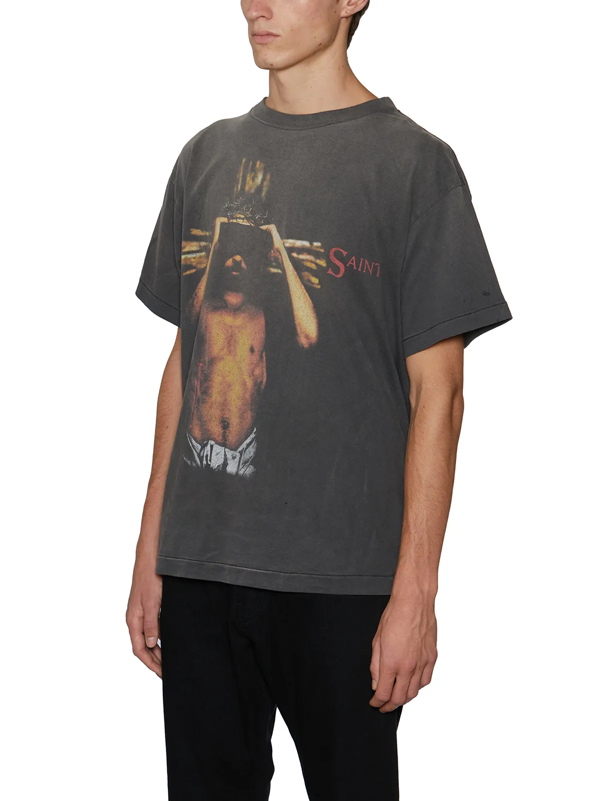 SAINT MXXXXXX  T-SHIRT IN COTONE CON STAMPA 