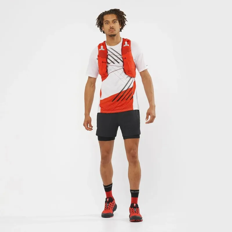 SALOMON SENSE PRO 10 Gilet da running unisex con flask inclusi FIERY RED/EBONY