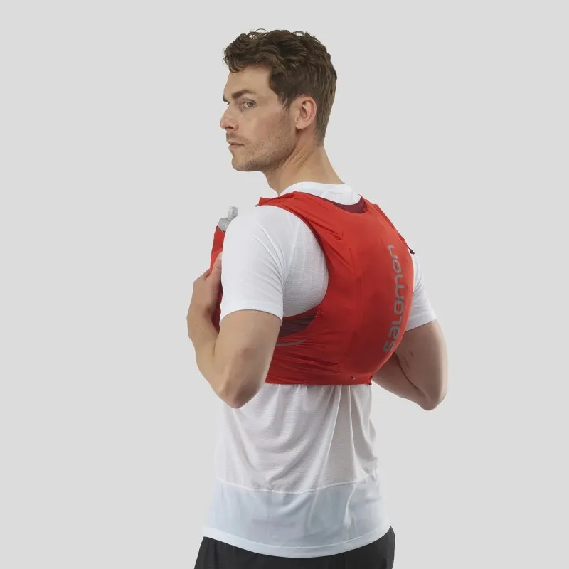 SALOMON SENSE PRO 10 Gilet da running unisex con flask inclusi FIERY RED/EBONY