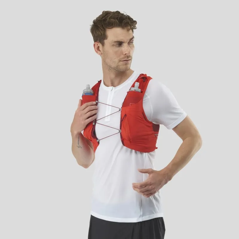 SALOMON SENSE PRO 10 Gilet da running unisex con flask inclusi FIERY RED/EBONY