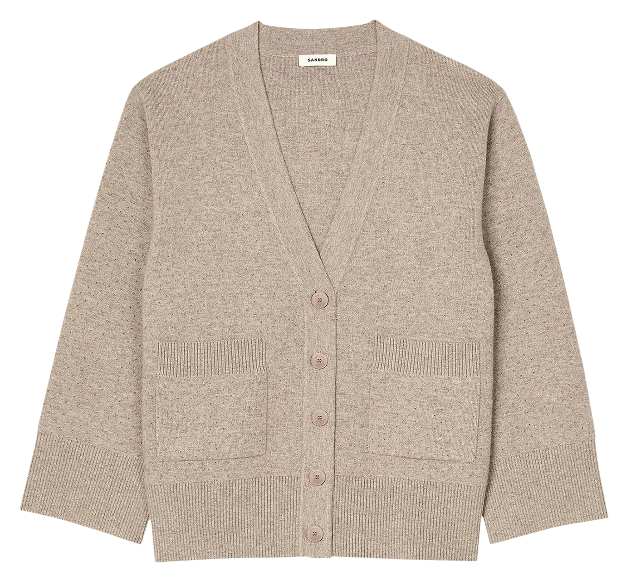  SANDRO   Cardigan ampio in maglia | Beige